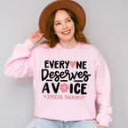 Everyone Deserves A Voice Speech Therapy Design - Therapy Unisex Crewneck T-Shirt Sweatshirt Hoodie