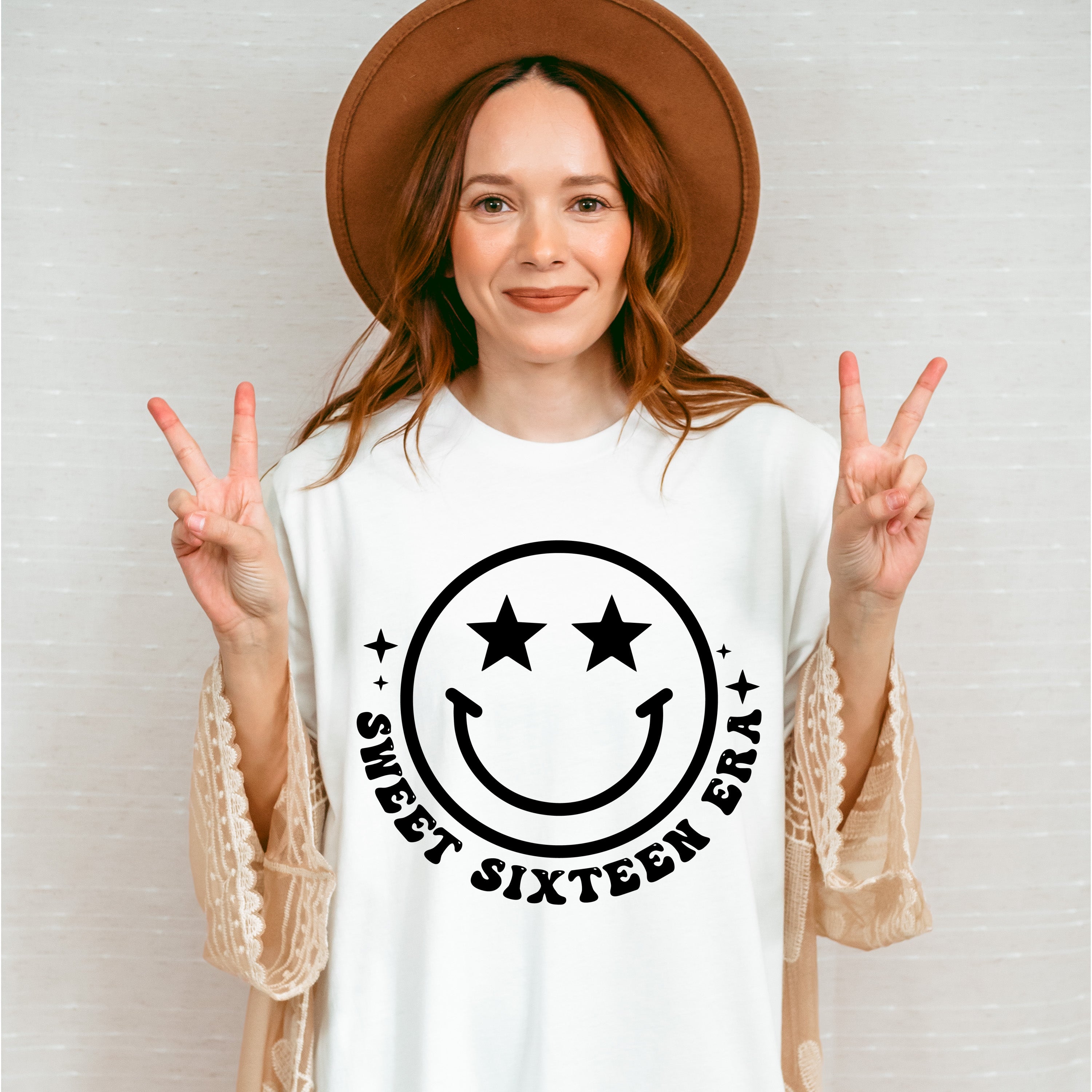 Sweet Sixteen Era Smiley - Sweet 16 Unisex Crewneck T-Shirt Sweatshirt Hoodie