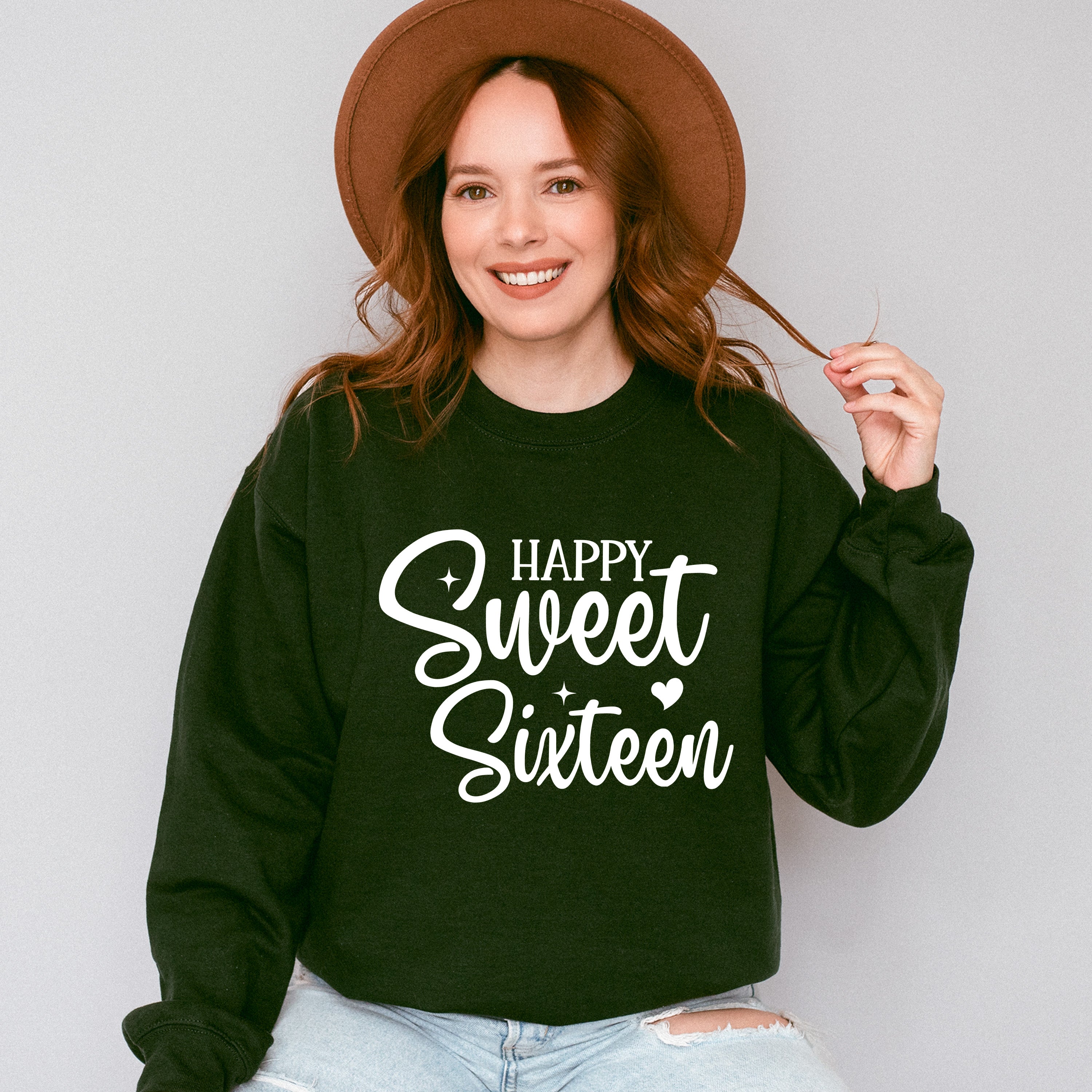 Happy Sweet Sixteen - Sweet 16 Unisex Crewneck T-Shirt Sweatshirt Hoodie