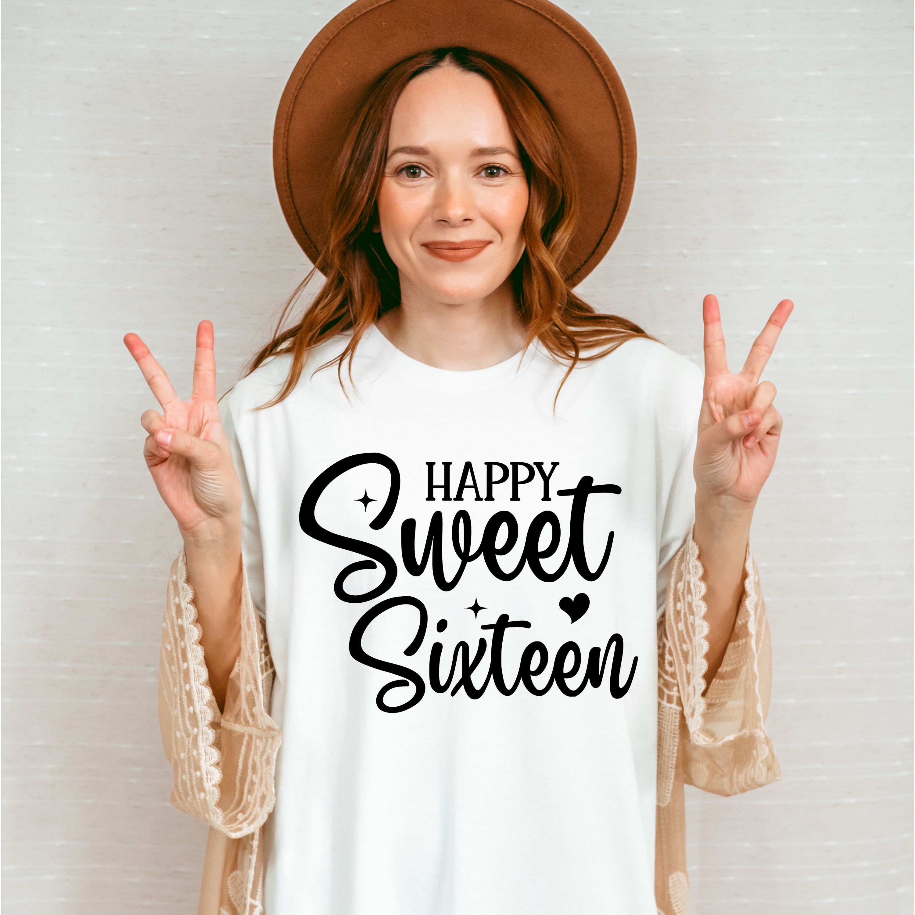 Happy Sweet Sixteen - Sweet 16 Unisex Crewneck T-Shirt Sweatshirt Hoodie