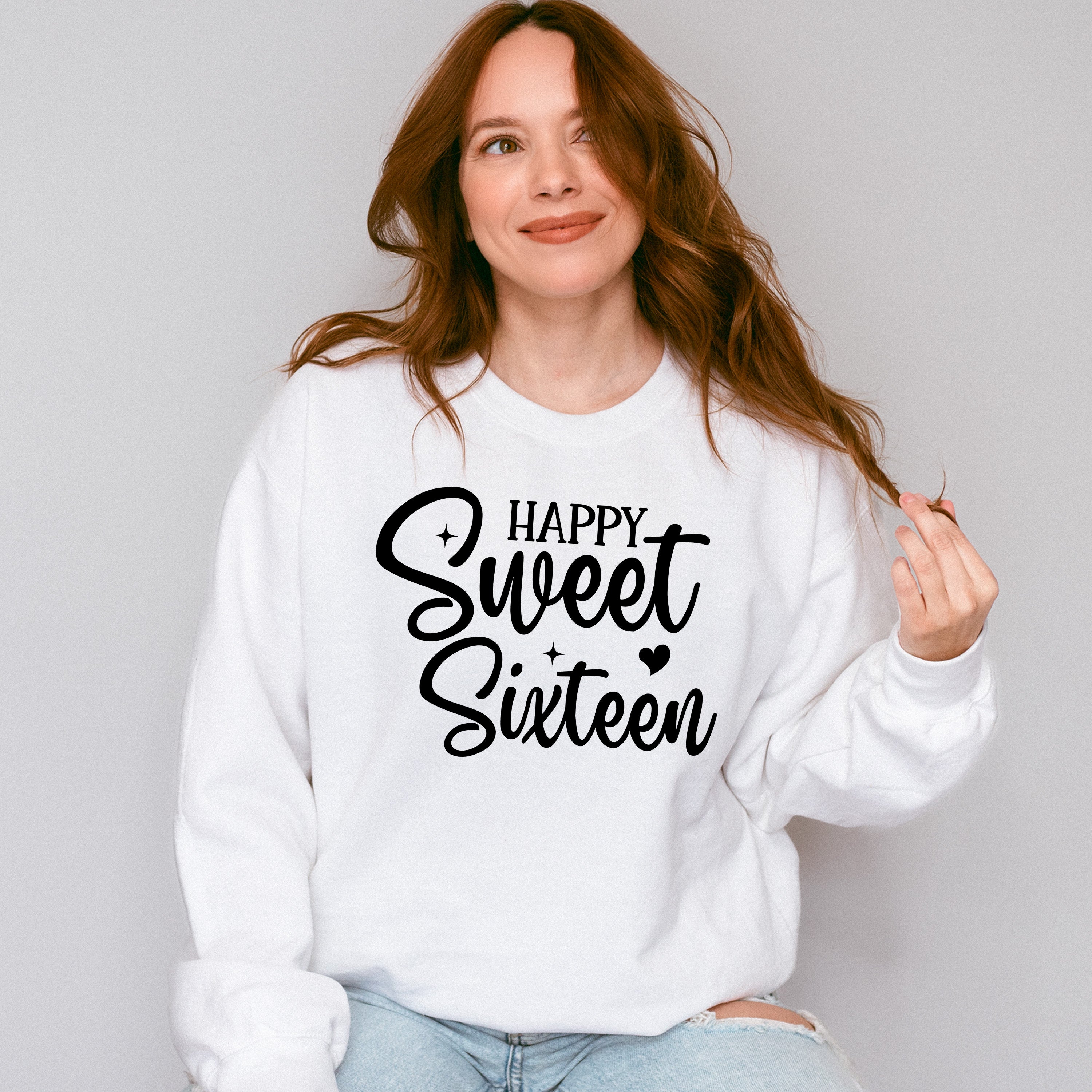 Happy Sweet Sixteen - Sweet 16 Unisex Crewneck T-Shirt Sweatshirt Hoodie