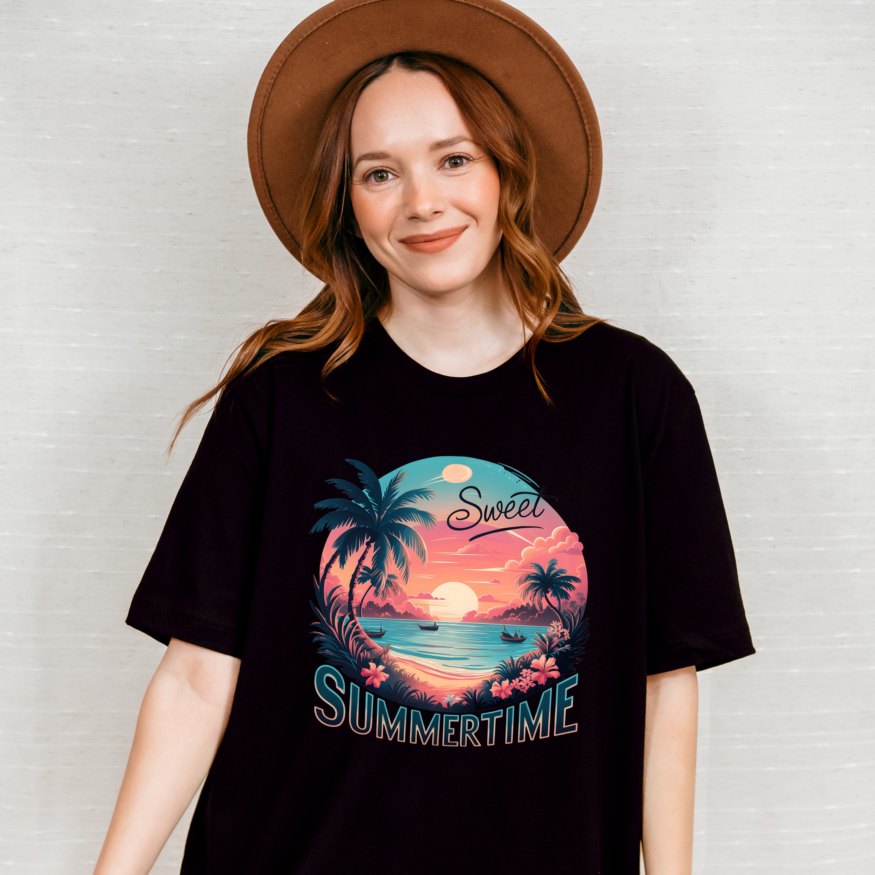 Sweet Summertime Design- Summer Theme Unisex Crewneck T-Shirt Sweatshirt Hoodie