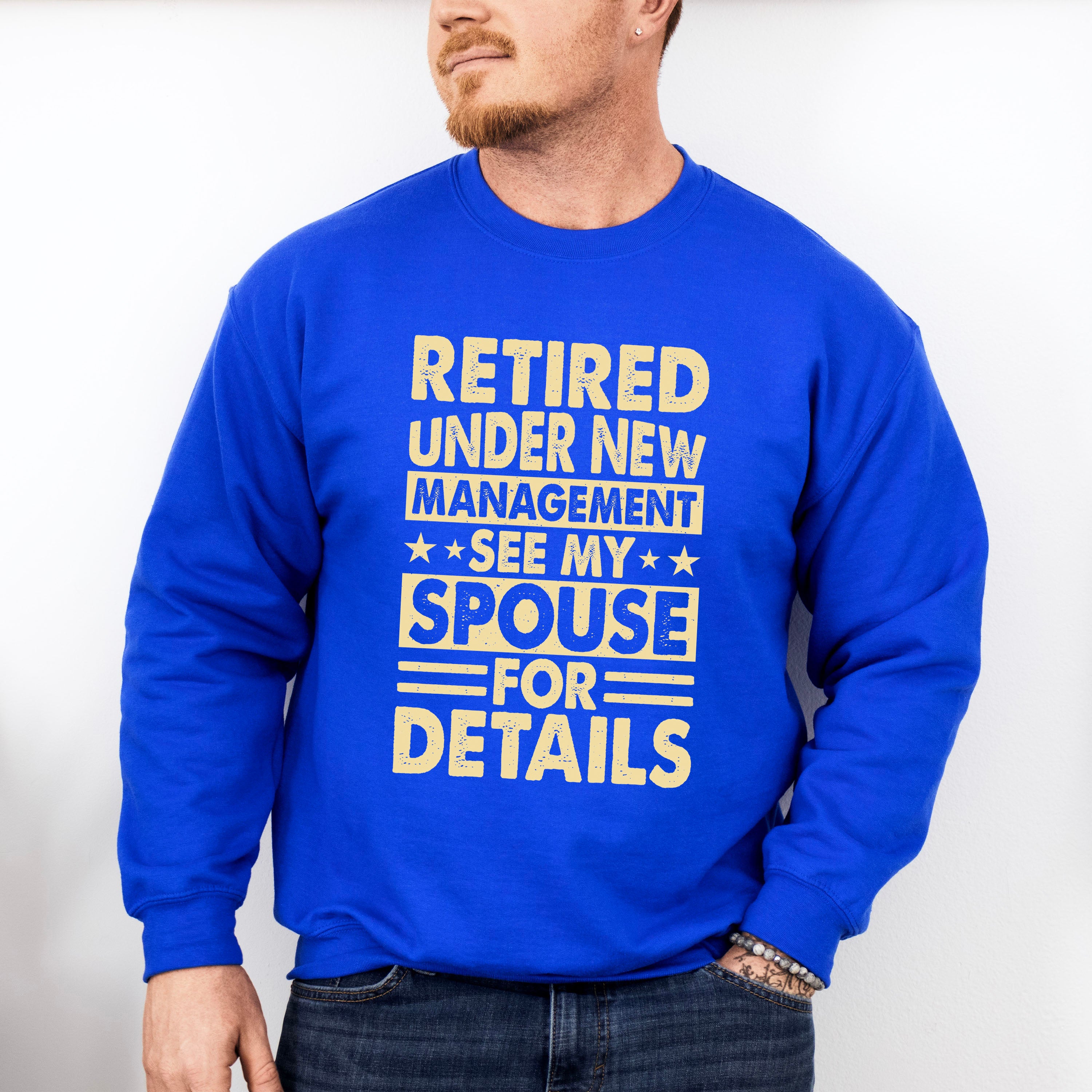 See Spouse For Details Ivory - Retirement Unisex Crewneck T-Shirt Sweatshirt Hoodie