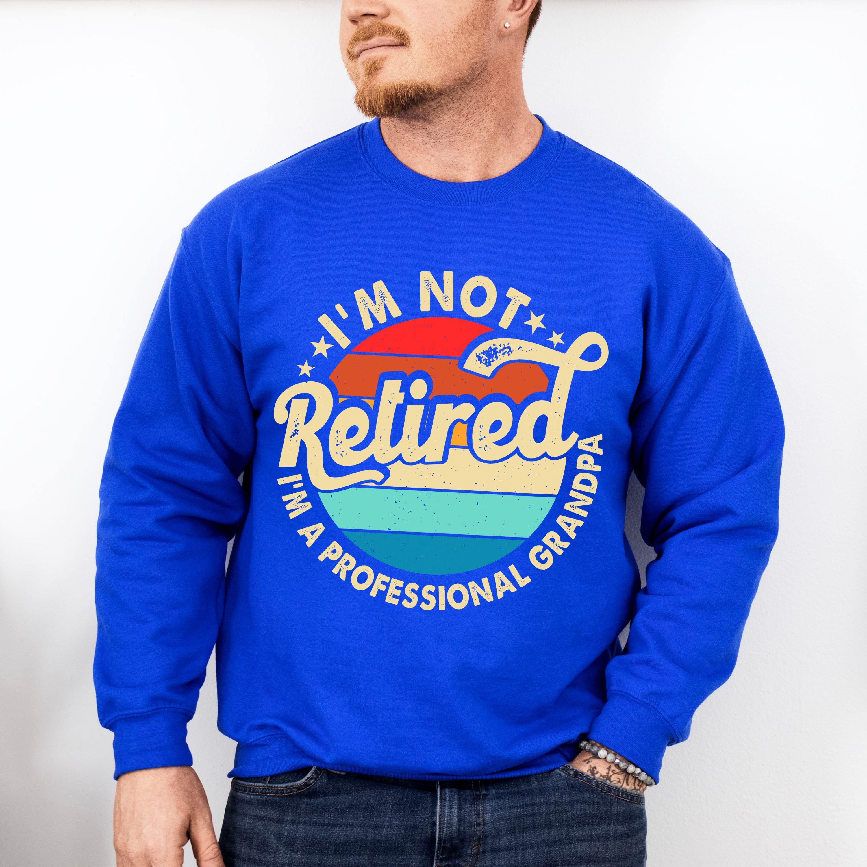 Professional Grandpa Circular Design - Retirement Unisex Crewneck T-Shirt Sweatshirt Hoodie