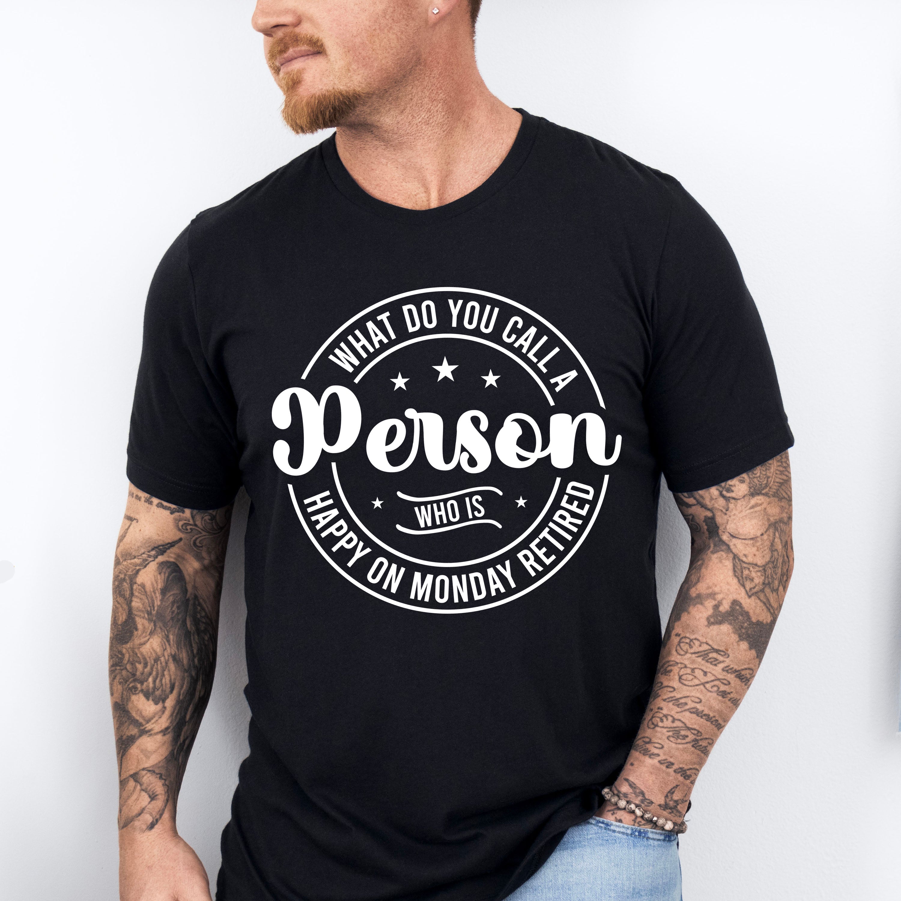 Happy On Monday Retired - Retirement Unisex Crewneck T-Shirt Sweatshirt Hoodie