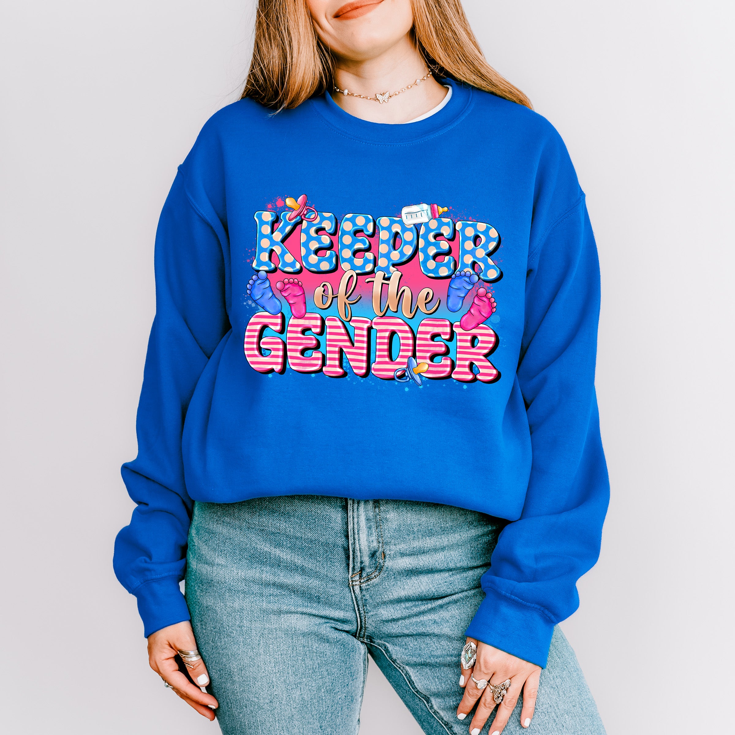 Keeper Of The Gender - Gender Reveal Unisex Crewneck T-Shirt Sweatshirt Hoodie