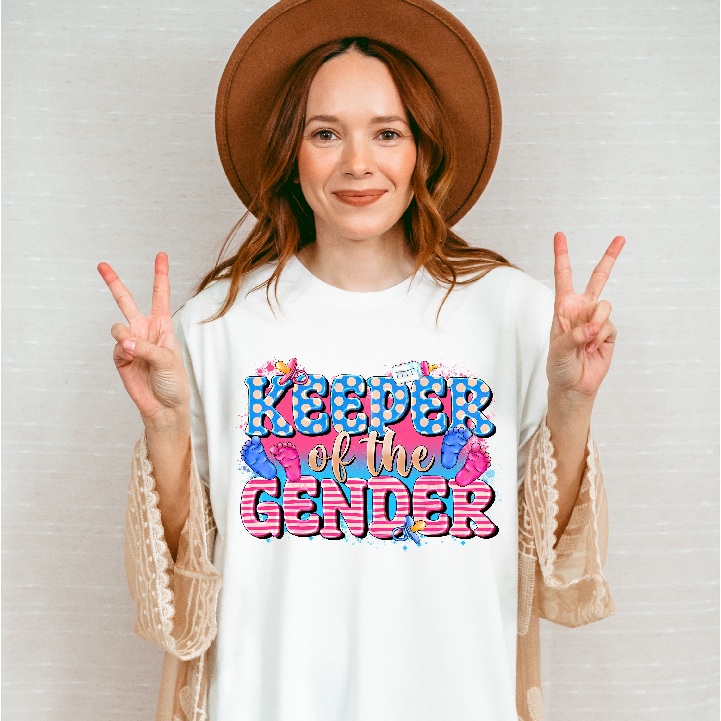 Keeper Of The Gender - Gender Reveal Unisex Crewneck T-Shirt Sweatshirt Hoodie