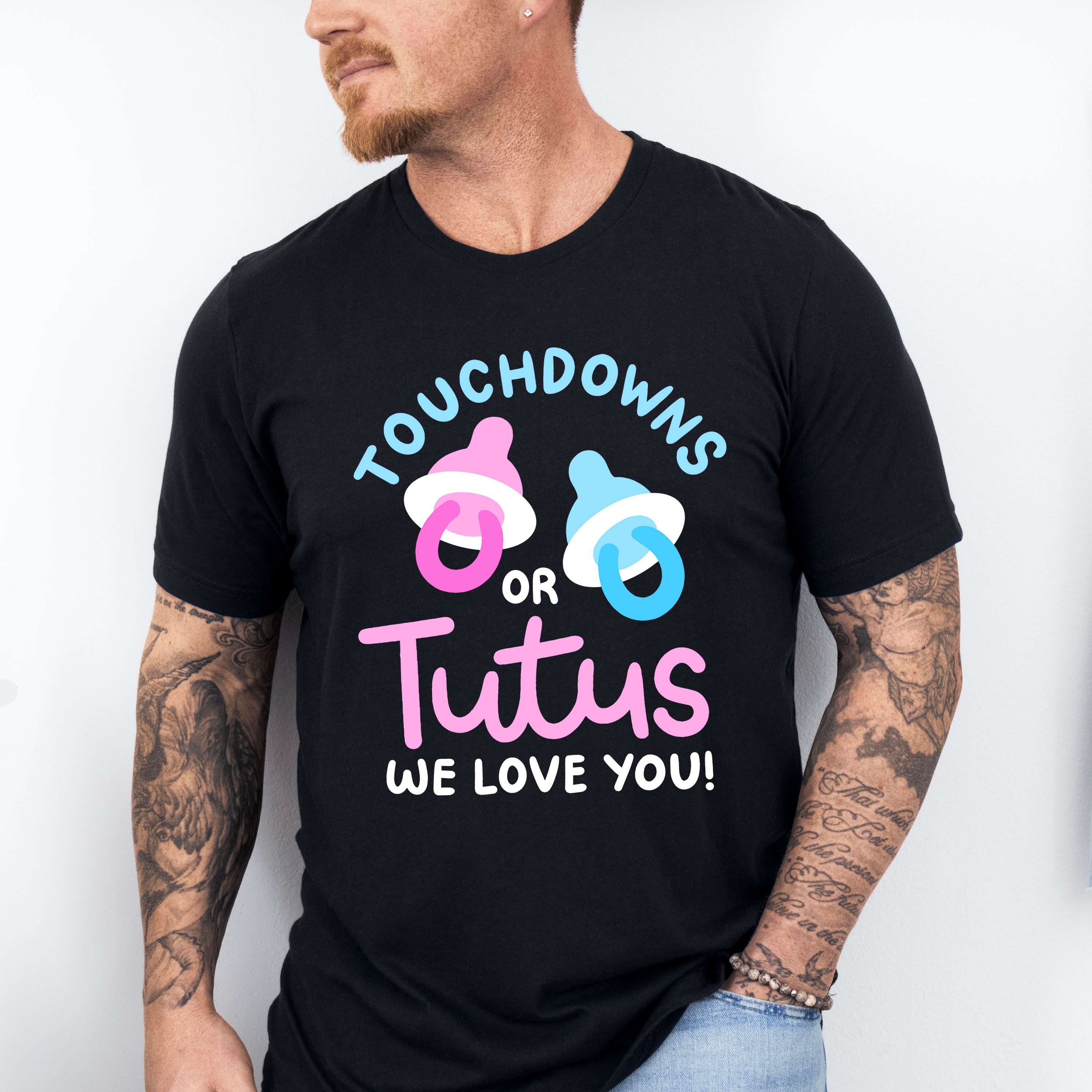Touchdown Or Tutus - Gender Reveal Unisex Crewneck T-Shirt Sweatshirt Hoodie