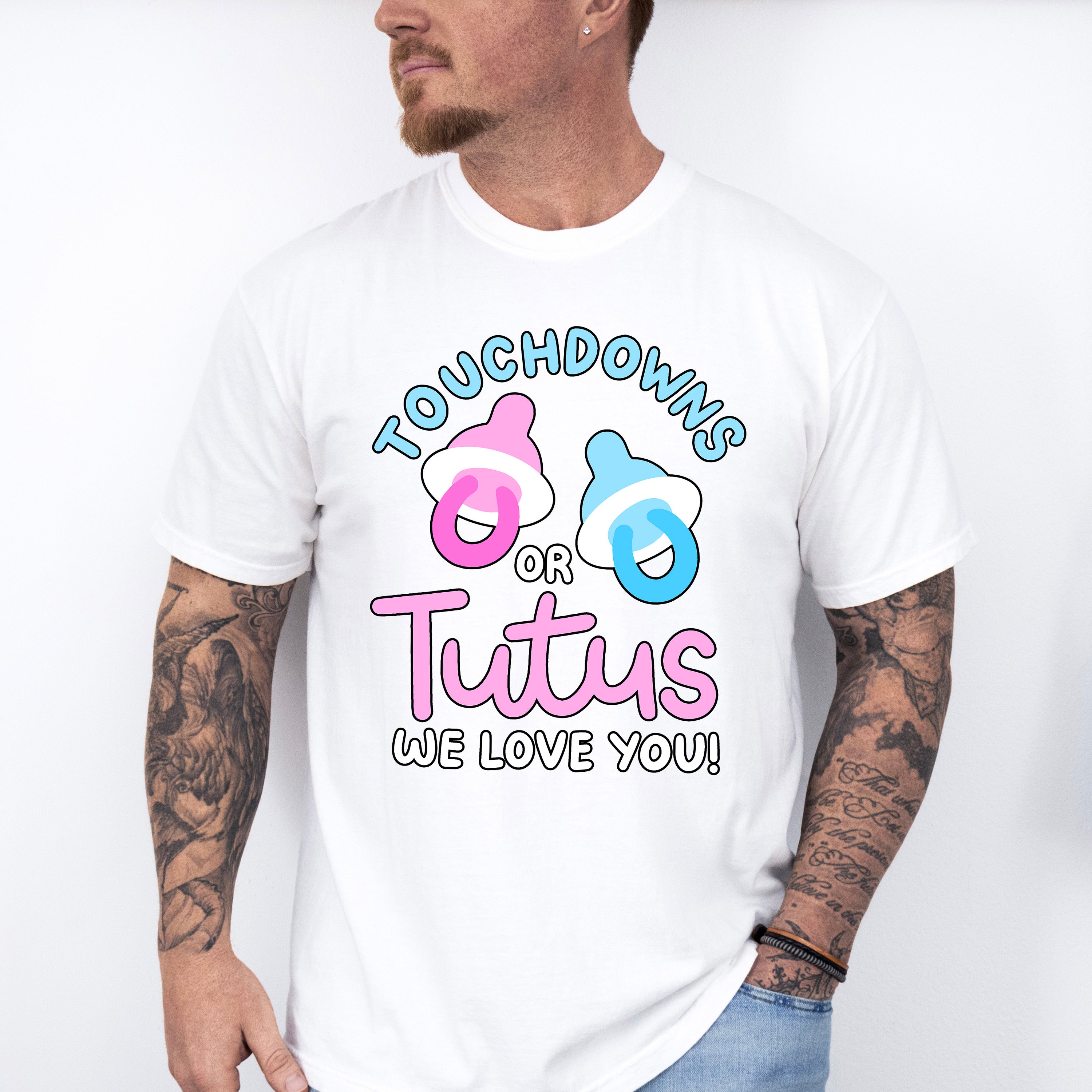 Touchdown Or Tutus - Gender Reveal Unisex Crewneck T-Shirt Sweatshirt Hoodie