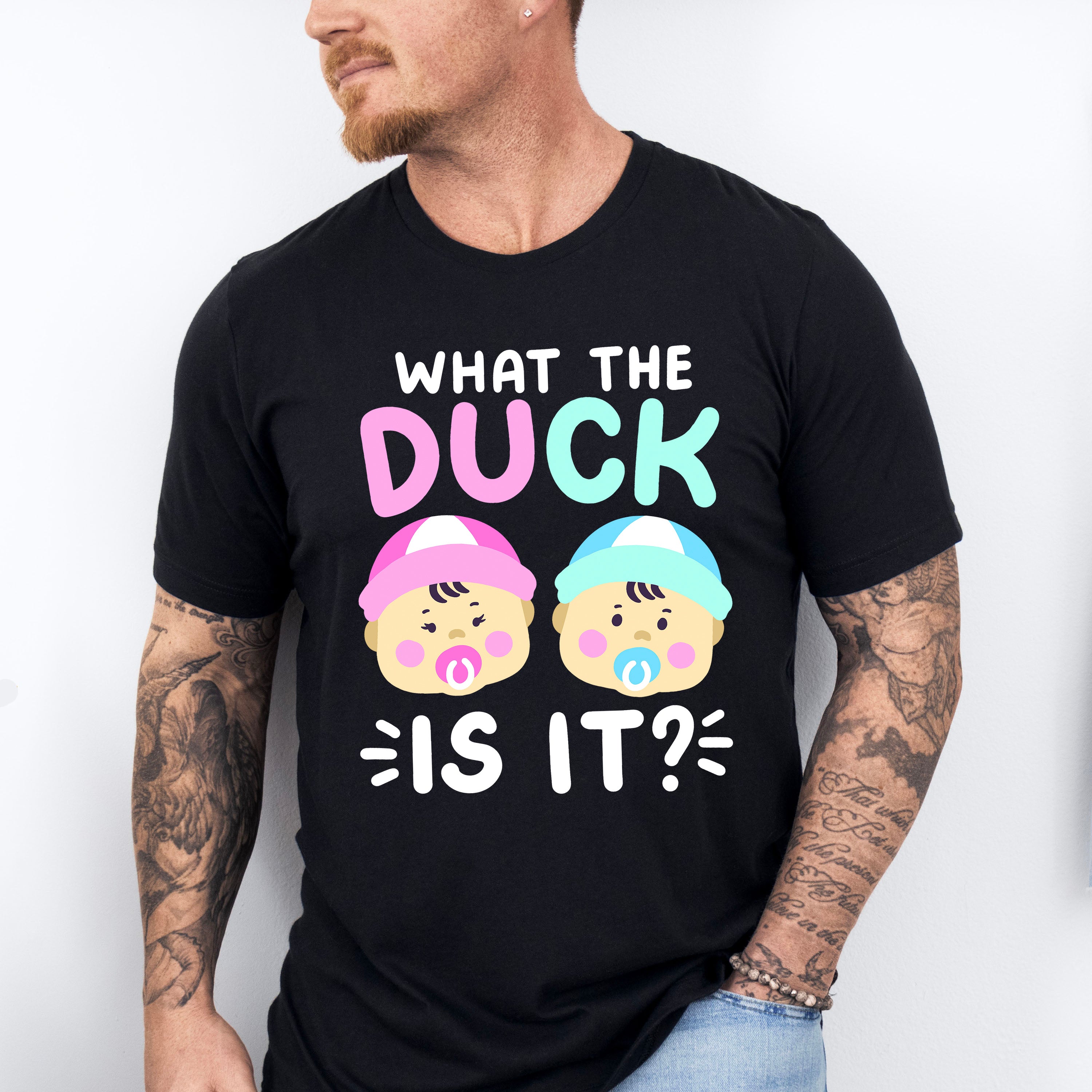 What The Duck Is It - Gender Reveal Unisex Crewneck T-Shirt Sweatshirt Hoodie