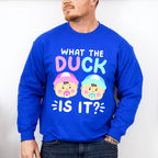 What The Duck Is It - Gender Reveal Unisex Crewneck T-Shirt Sweatshirt Hoodie