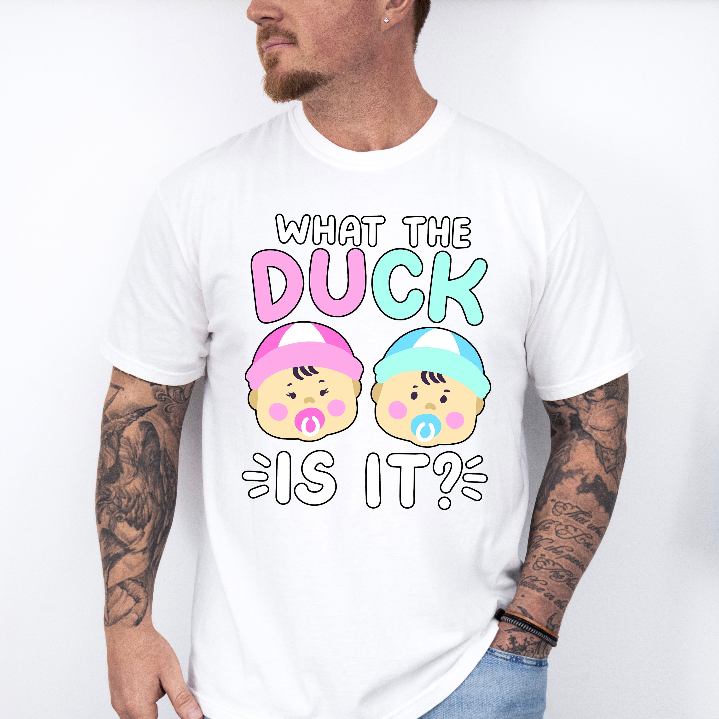 What The Duck Is It - Gender Reveal Unisex Crewneck T-Shirt Sweatshirt Hoodie
