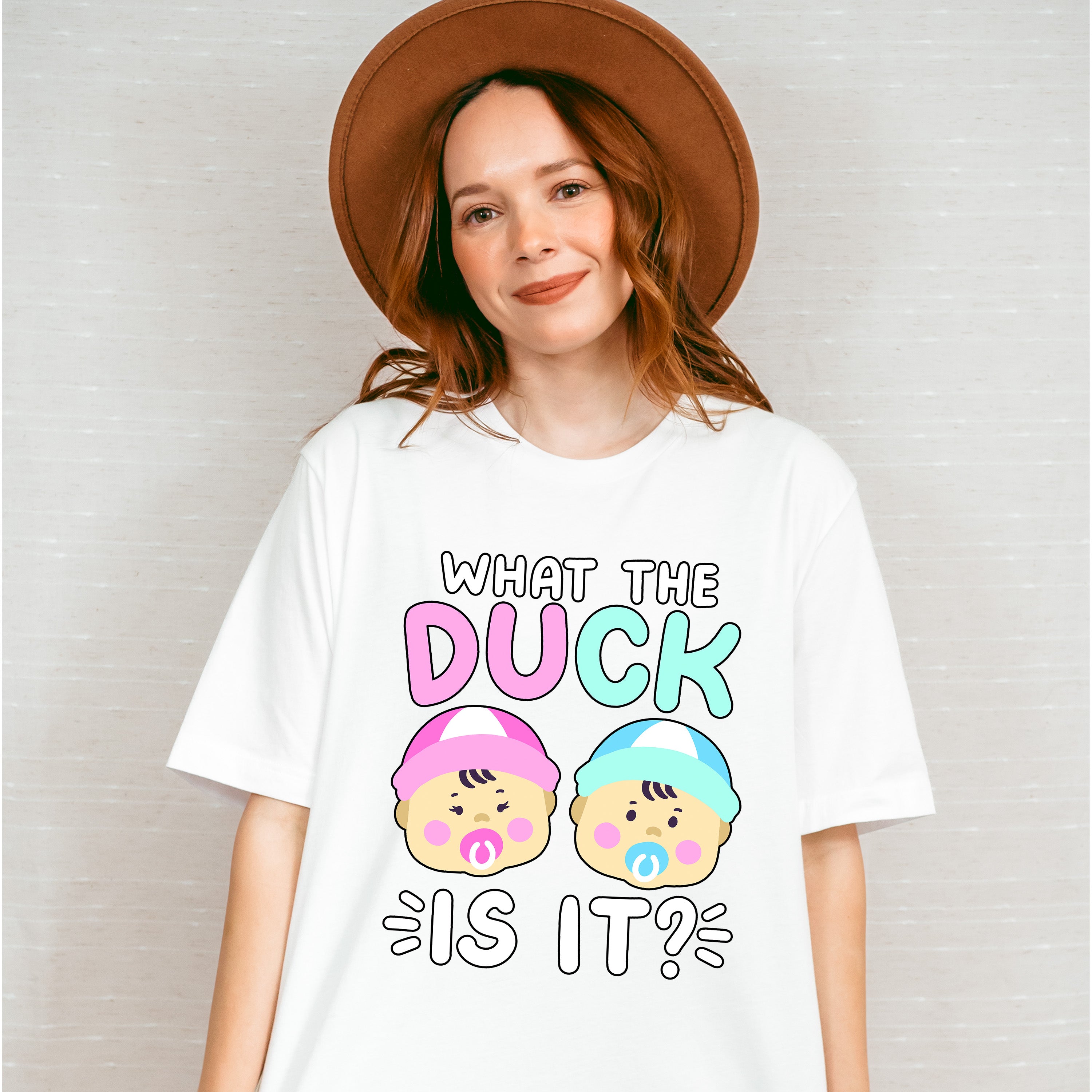 What The Duck Is It - Gender Reveal Unisex Crewneck T-Shirt Sweatshirt Hoodie