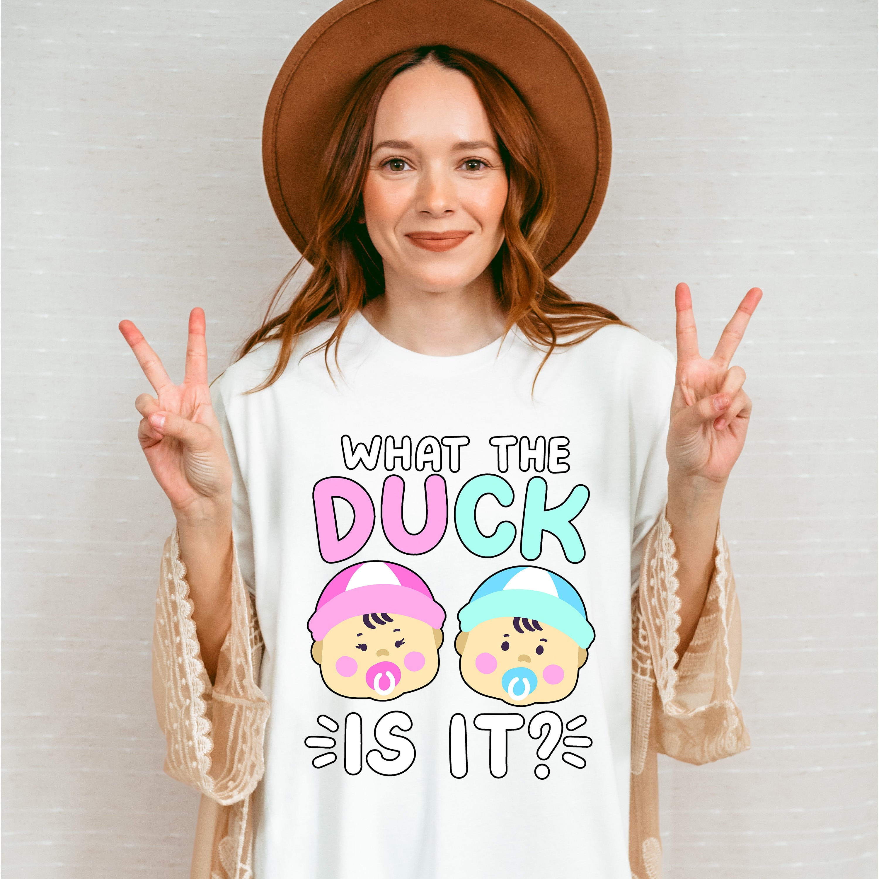 What The Duck Is It - Gender Reveal Unisex Crewneck T-Shirt Sweatshirt Hoodie