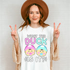 What The Duck Is It - Gender Reveal Unisex Crewneck T-Shirt Sweatshirt Hoodie