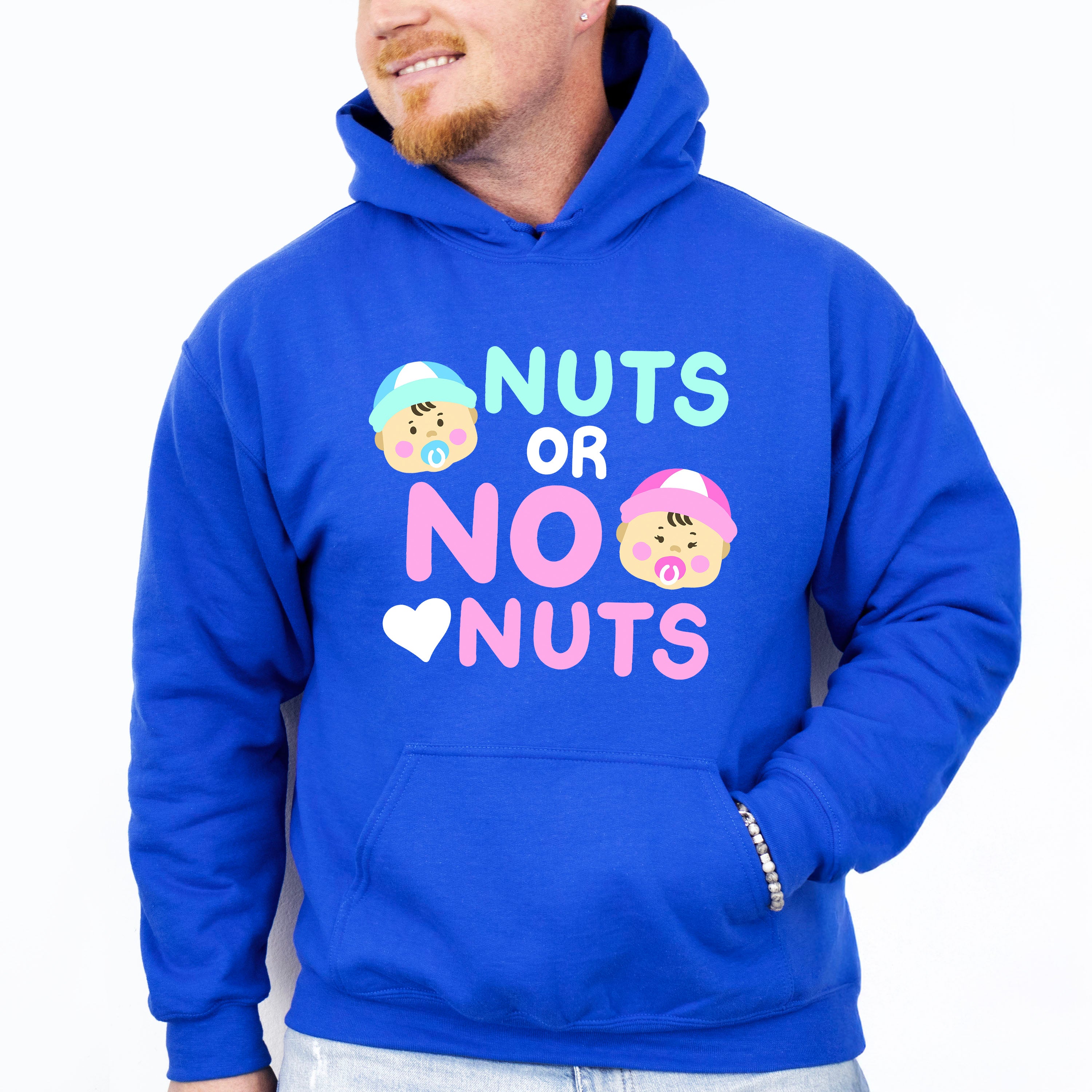 Nuts Or No Nuts - Gender Reveal Unisex Crewneck T-Shirt Sweatshirt Hoodie