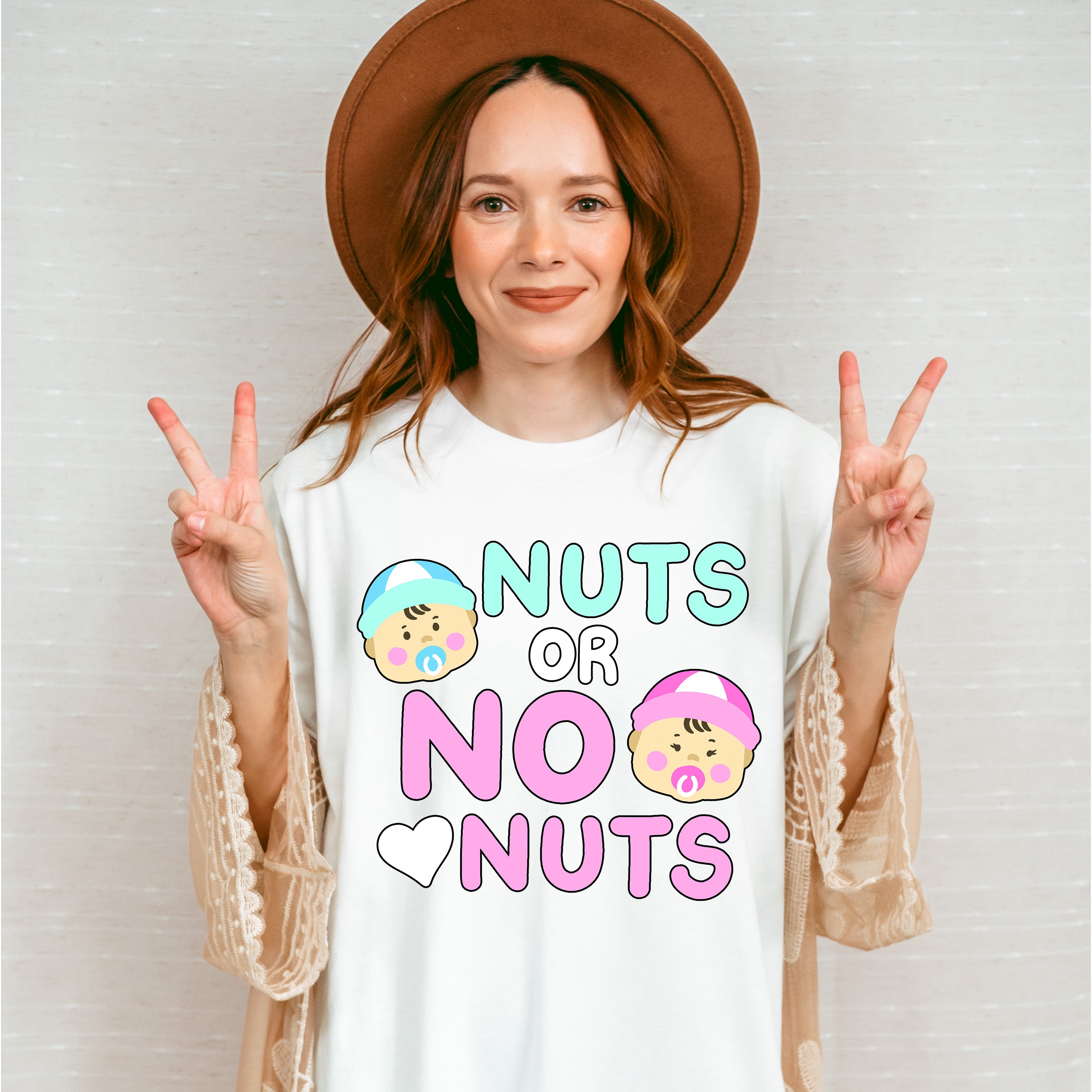 Nuts Or No Nuts - Gender Reveal Unisex Crewneck T-Shirt Sweatshirt Hoodie