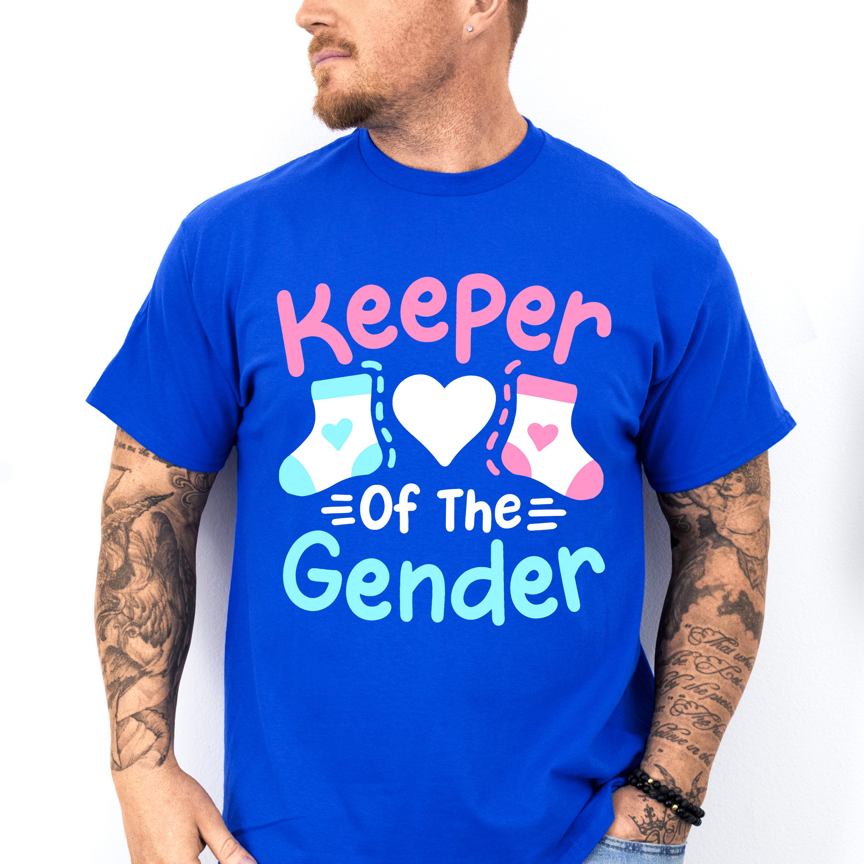 Keeper Of The Gender Socks - Gender Reveal Unisex Crewneck T-Shirt Sweatshirt Hoodie
