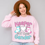 Keeper Of The Gender Socks - Gender Reveal Unisex Crewneck T-Shirt Sweatshirt Hoodie