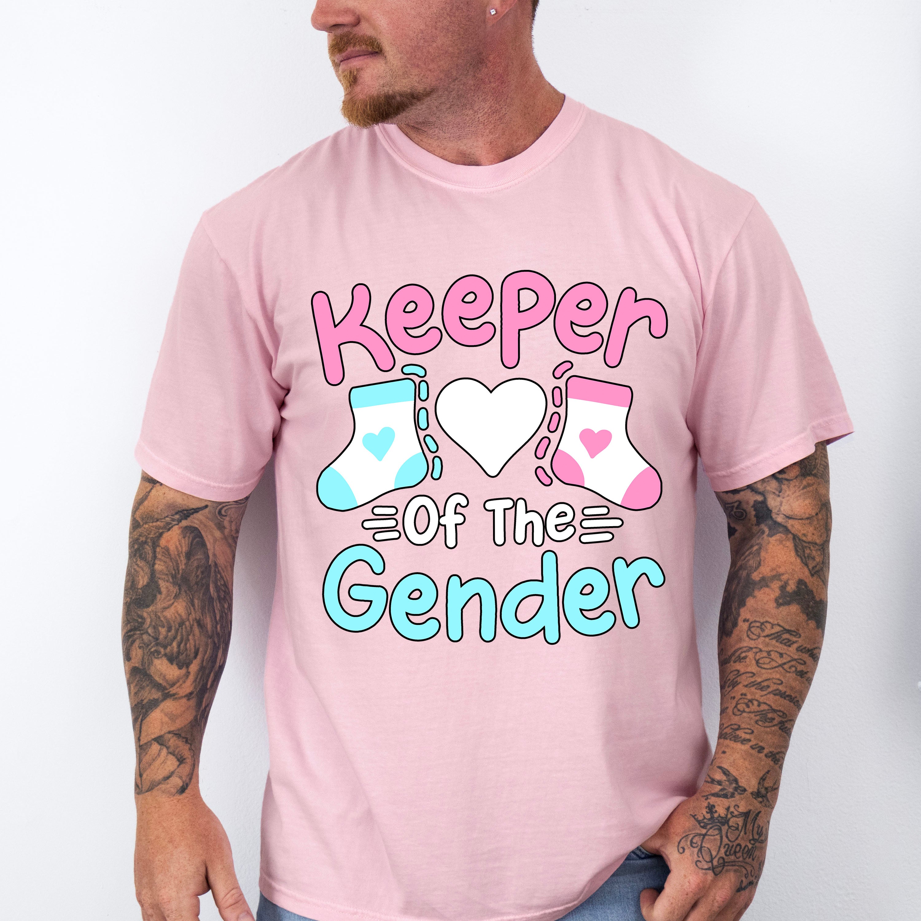Keeper Of The Gender Socks - Gender Reveal Unisex Crewneck T-Shirt Sweatshirt Hoodie