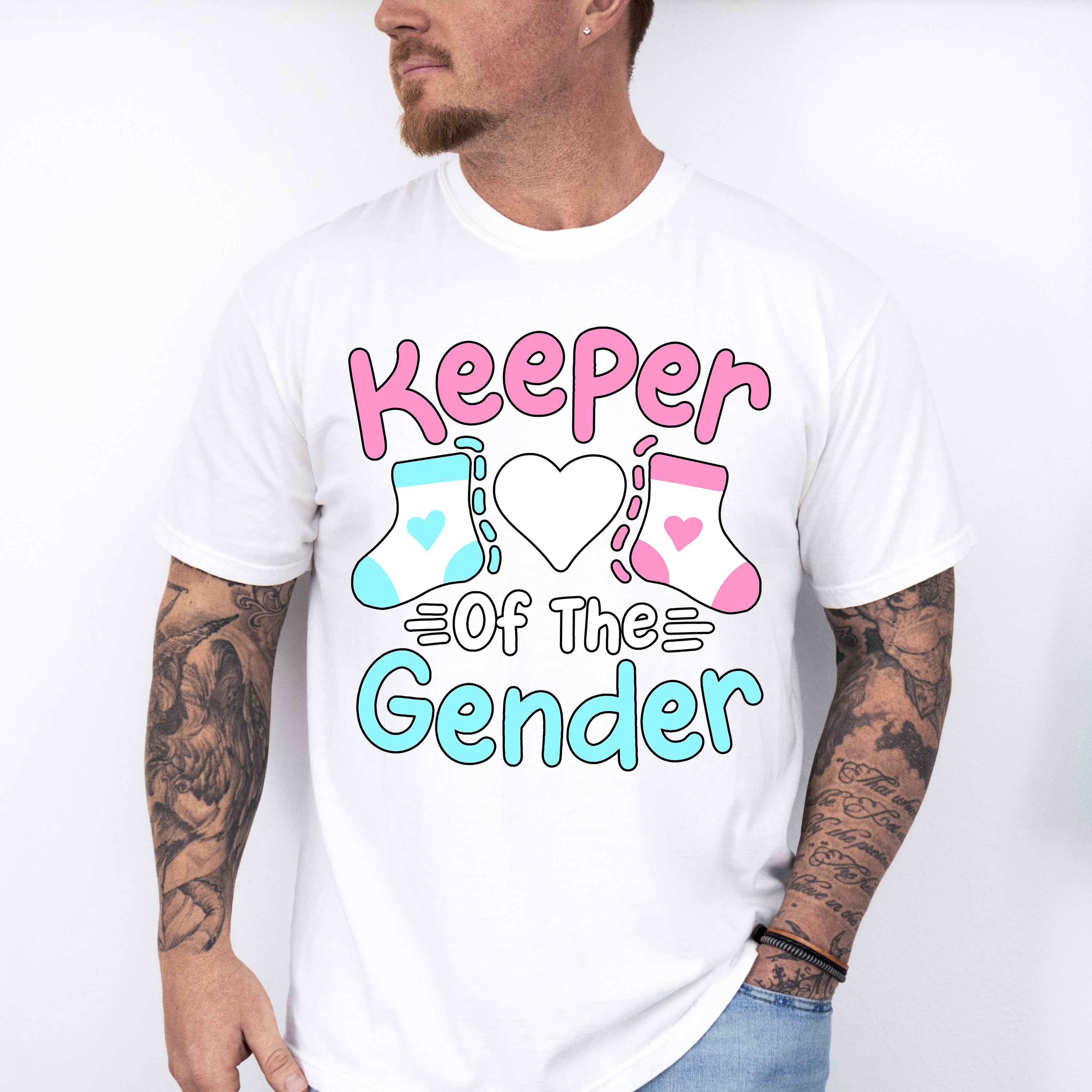 Keeper Of The Gender Socks - Gender Reveal Unisex Crewneck T-Shirt Sweatshirt Hoodie