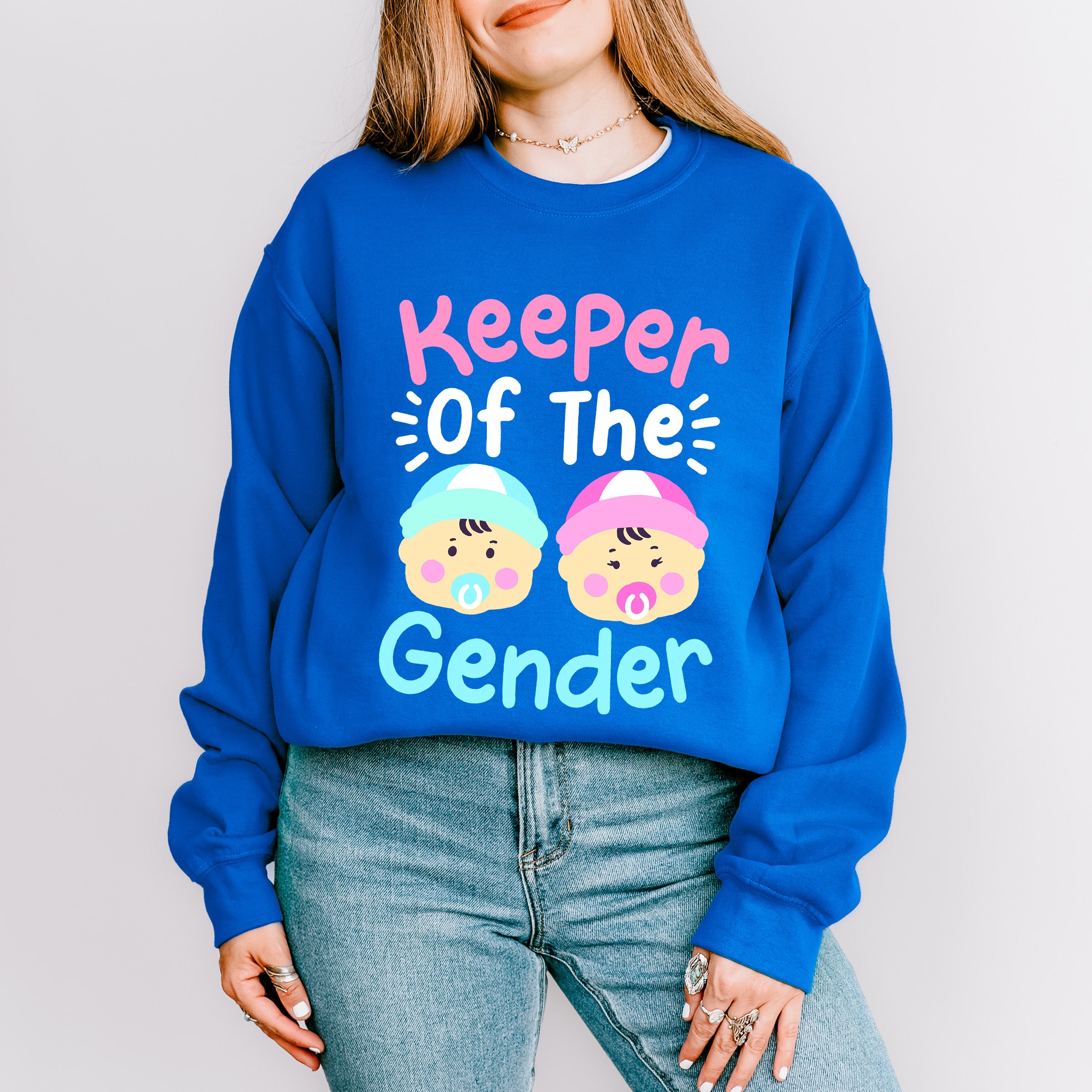 Keeper Of The Gender Baby - Gender Reveal Unisex Crewneck T-Shirt Sweatshirt Hoodie