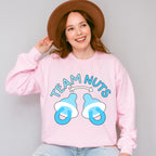 Team Nuts Pacifier - Gender Reveal Unisex Crewneck T-Shirt Sweatshirt Hoodie