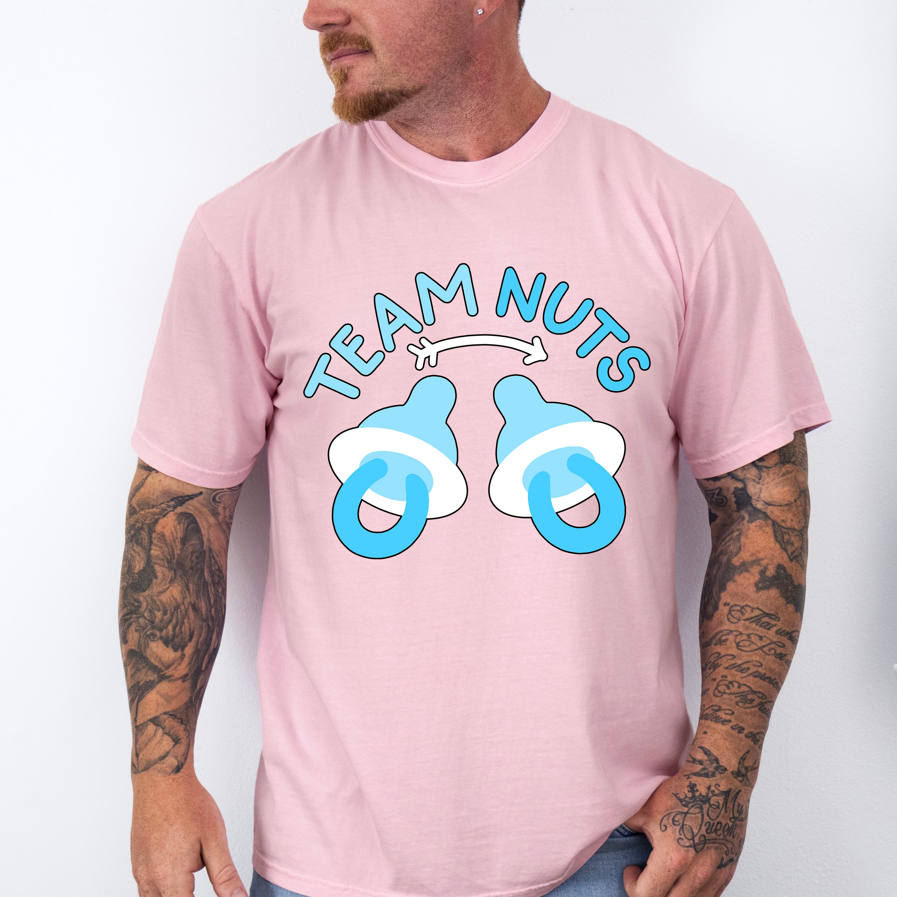 Team Nuts Pacifier - Gender Reveal Unisex Crewneck T-Shirt Sweatshirt Hoodie