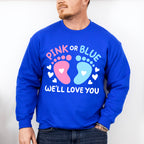 Pink Or Blue - Gender Reveal Unisex Crewneck T-Shirt Sweatshirt Hoodie