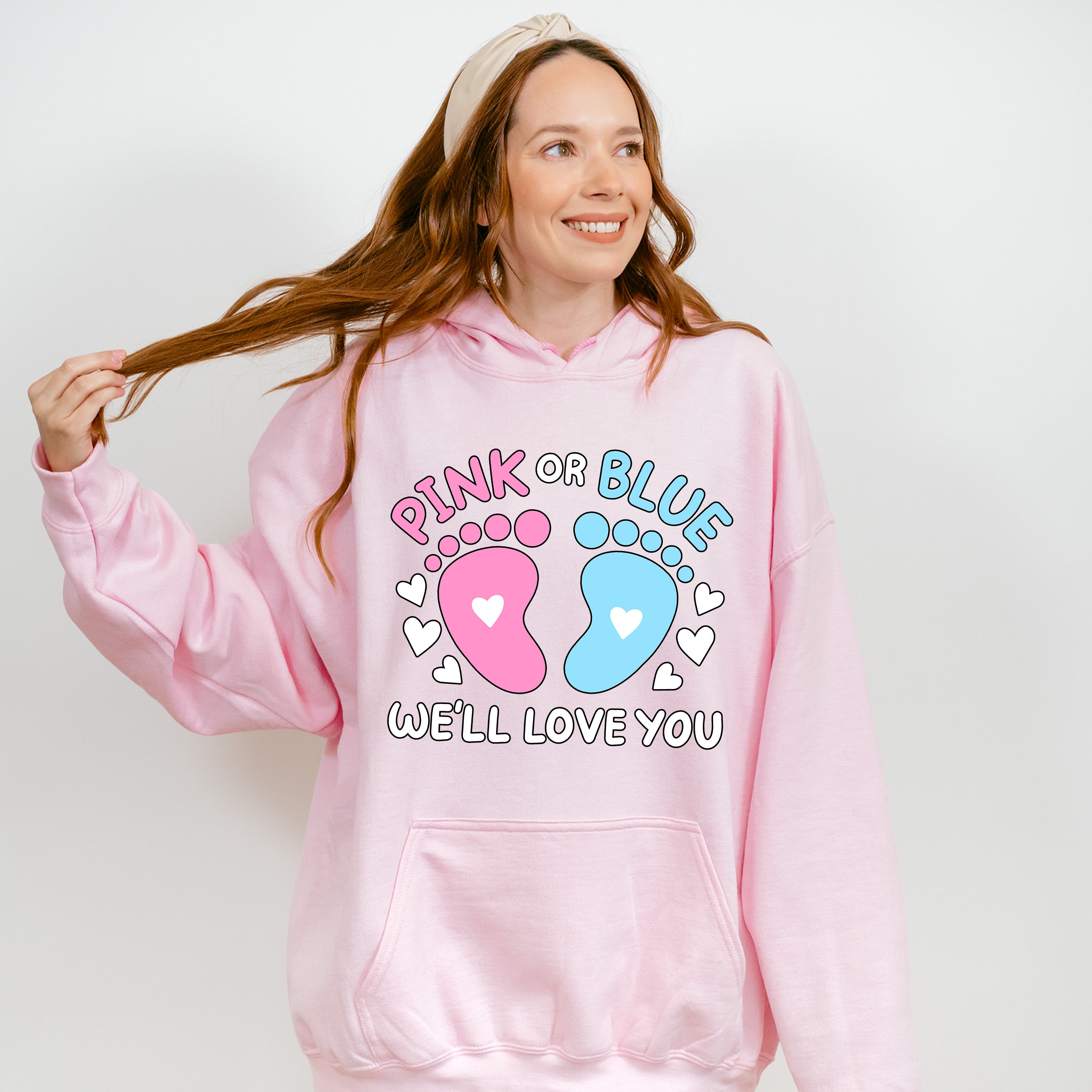 Pink Or Blue - Gender Reveal Unisex Crewneck T-Shirt Sweatshirt Hoodie