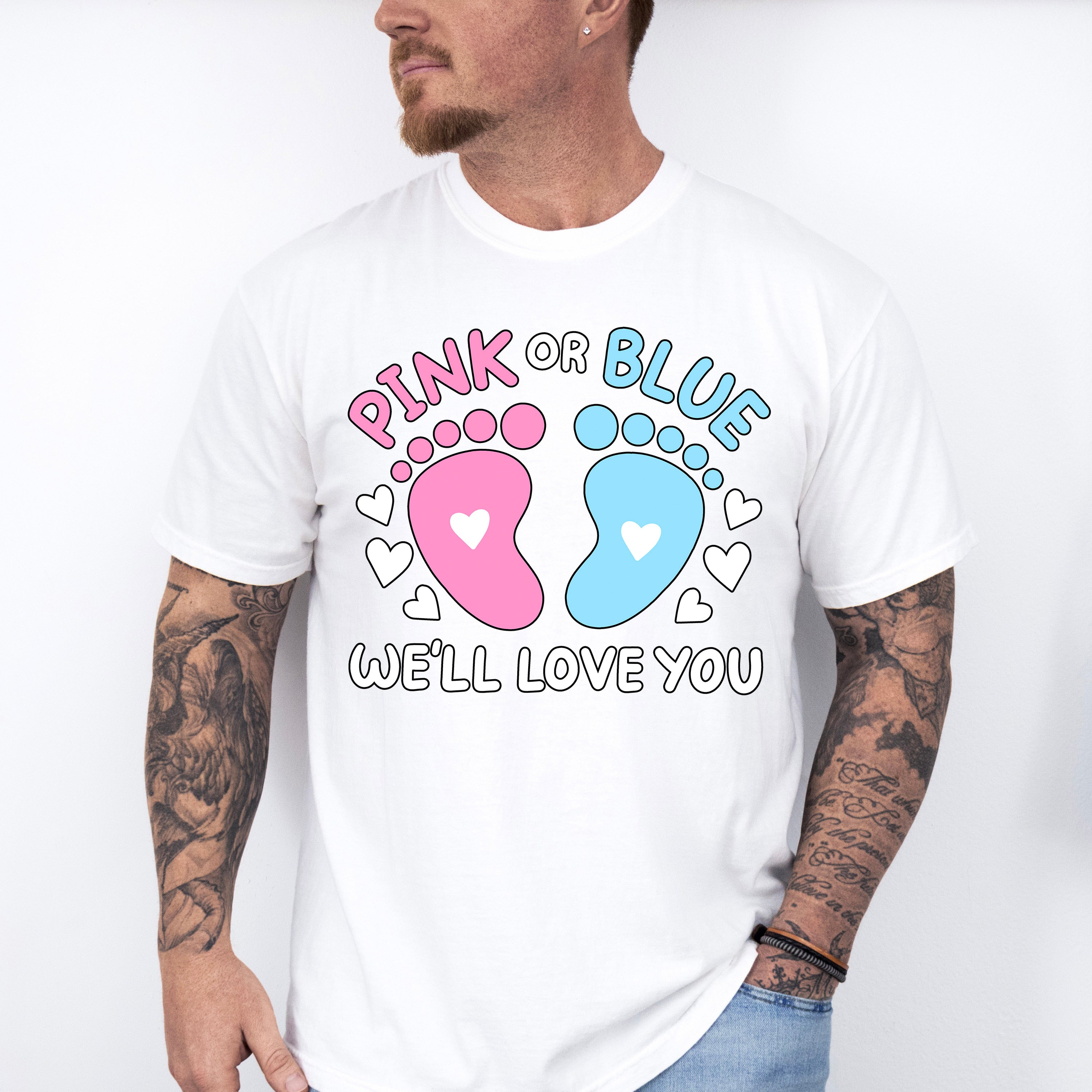 Pink Or Blue - Gender Reveal Unisex Crewneck T-Shirt Sweatshirt Hoodie