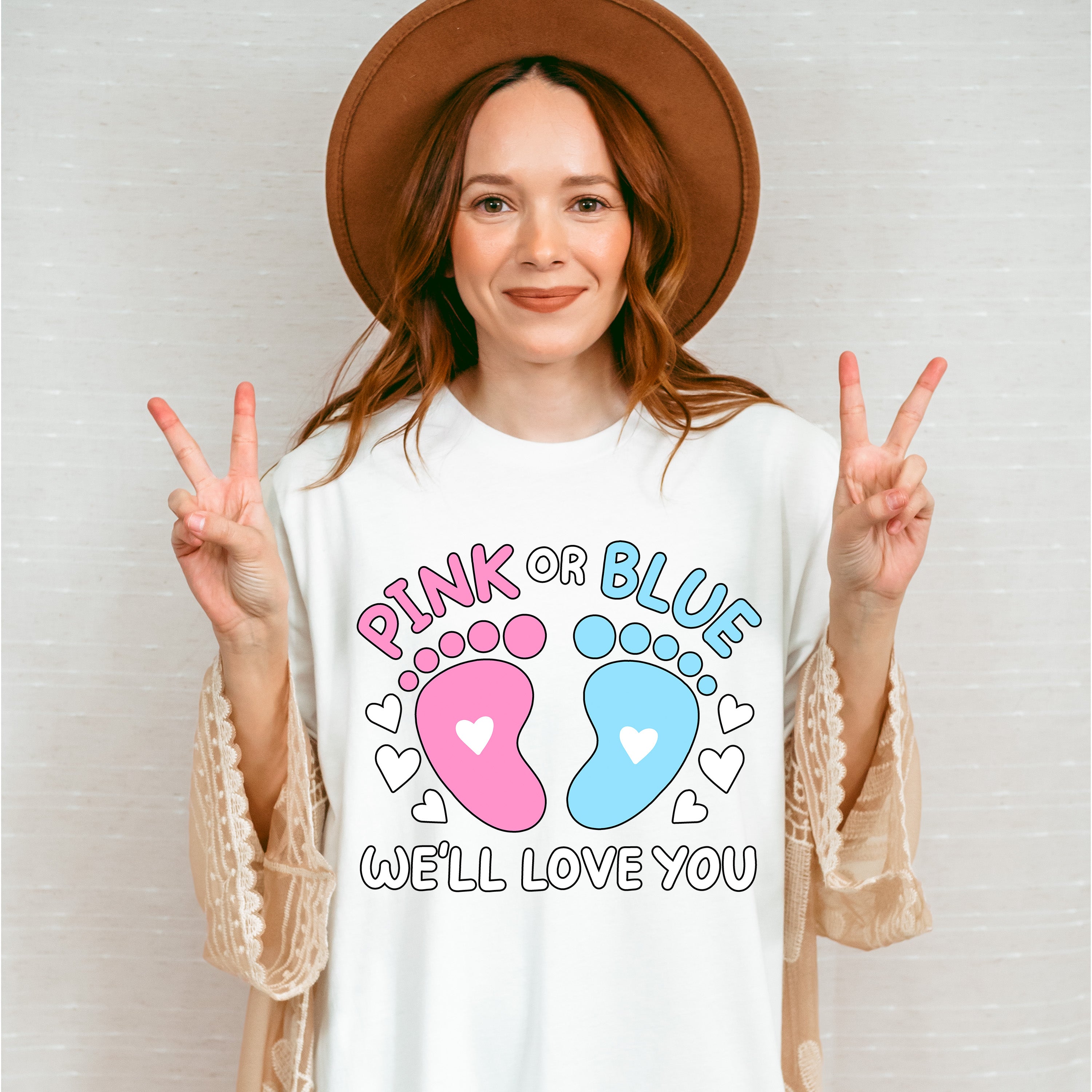 Pink Or Blue - Gender Reveal Unisex Crewneck T-Shirt Sweatshirt Hoodie