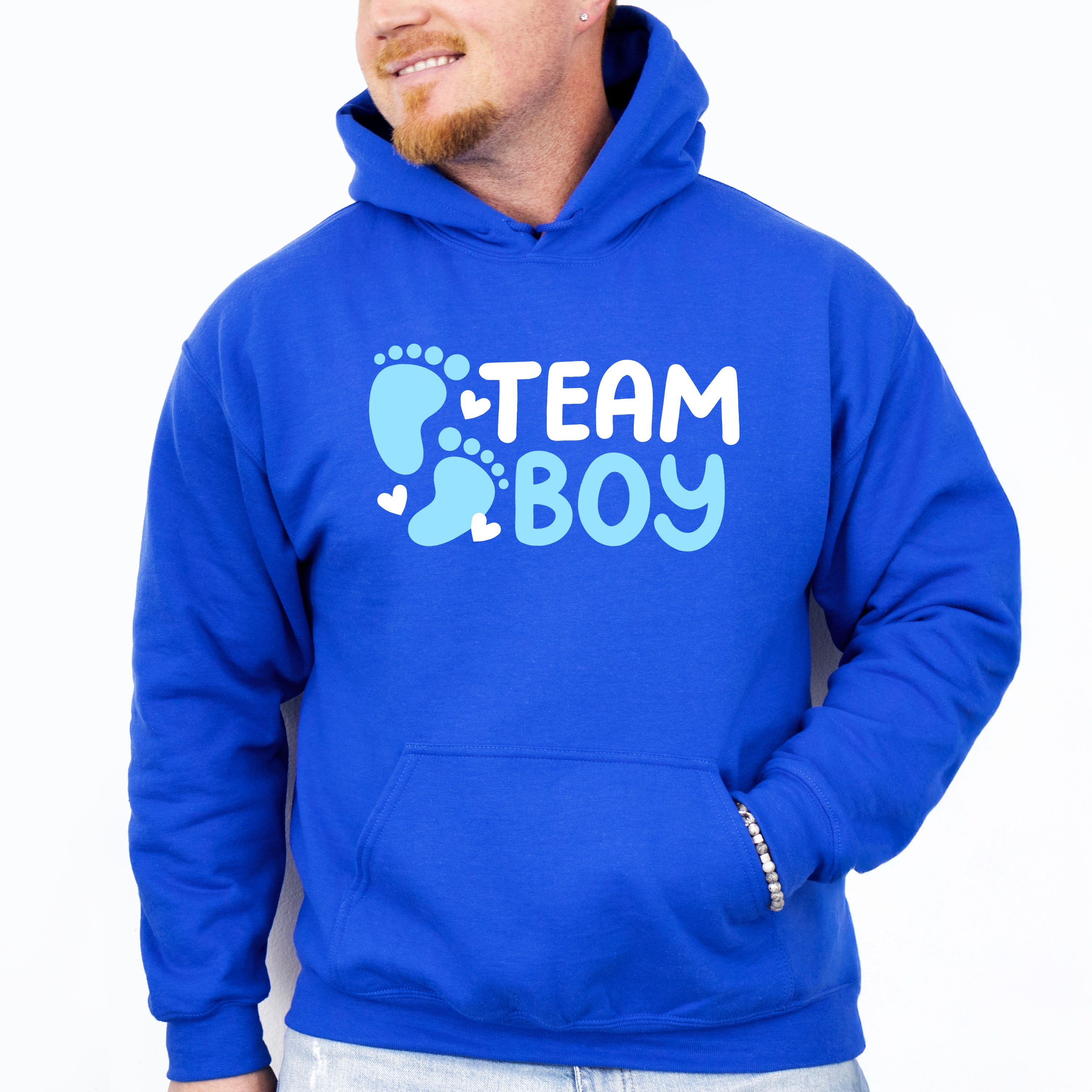Team Boy Foot Print - Gender Reveal Unisex Crewneck T-Shirt Sweatshirt Hoodie