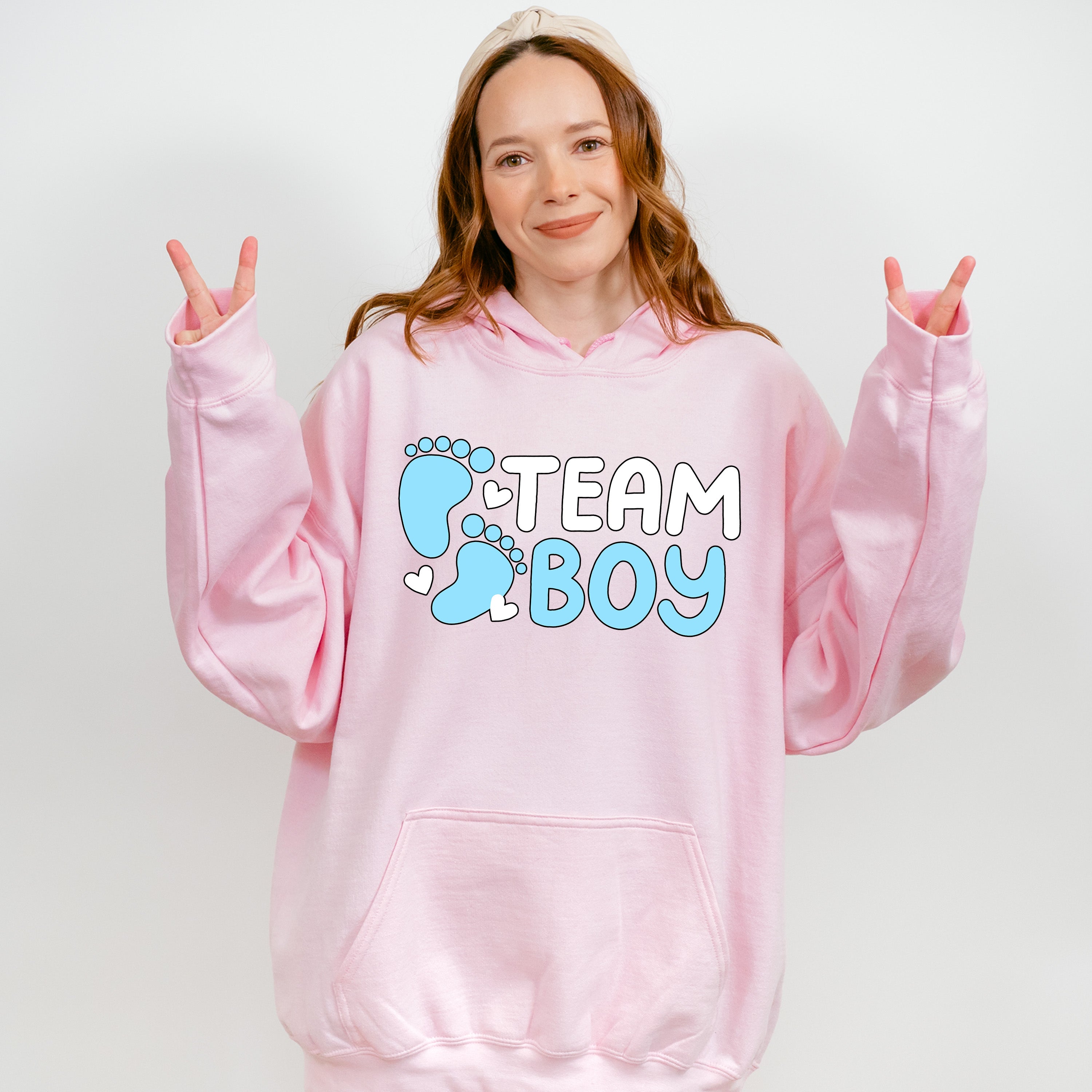 Team Boy Foot Print - Gender Reveal Unisex Crewneck T-Shirt Sweatshirt Hoodie