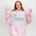 Team Boy Foot Print - Gender Reveal Unisex Crewneck T-Shirt Sweatshirt Hoodie