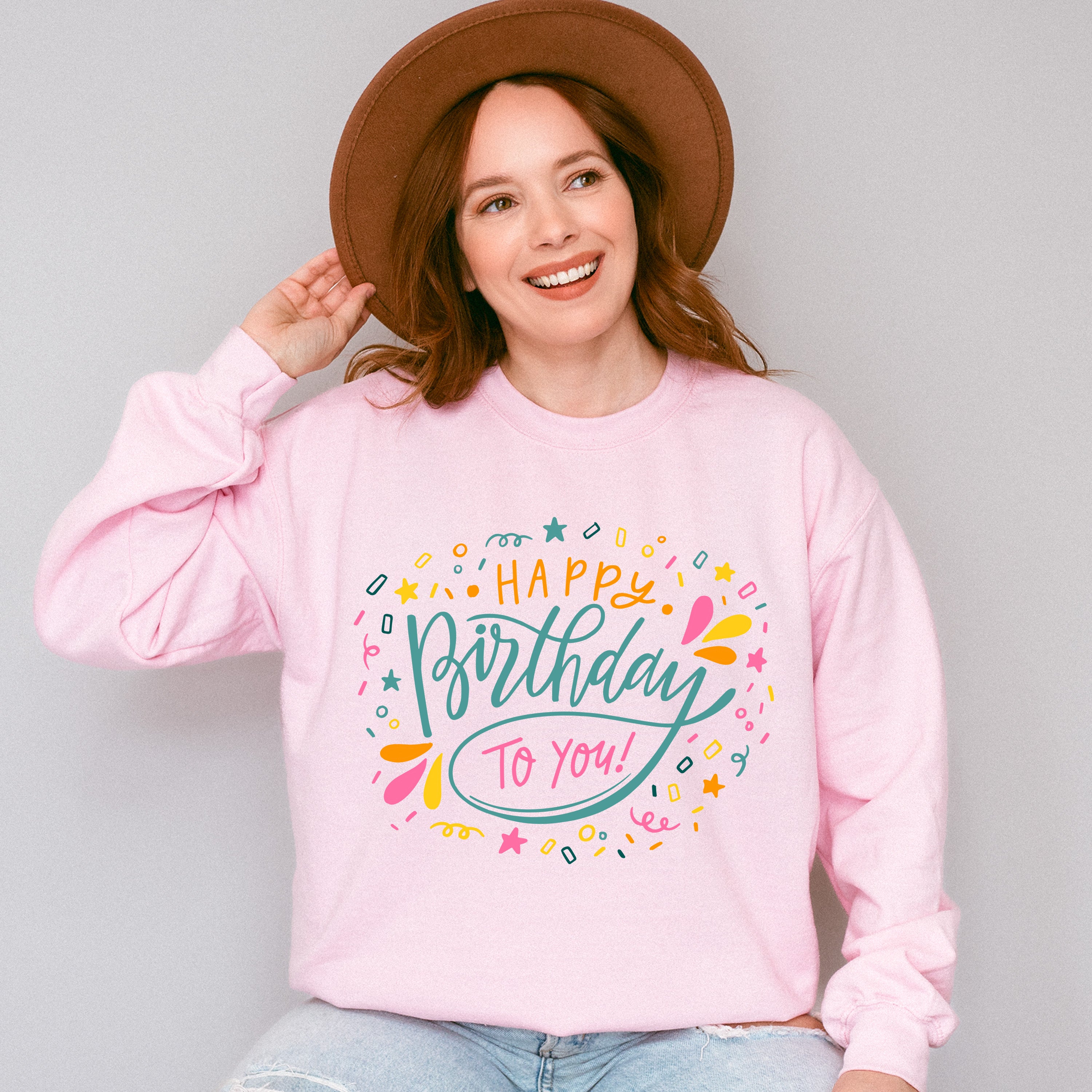 Happy Birthday To You Blue Design - Birthday Unisex Crewneck T-Shirt Sweatshirt Hoodie