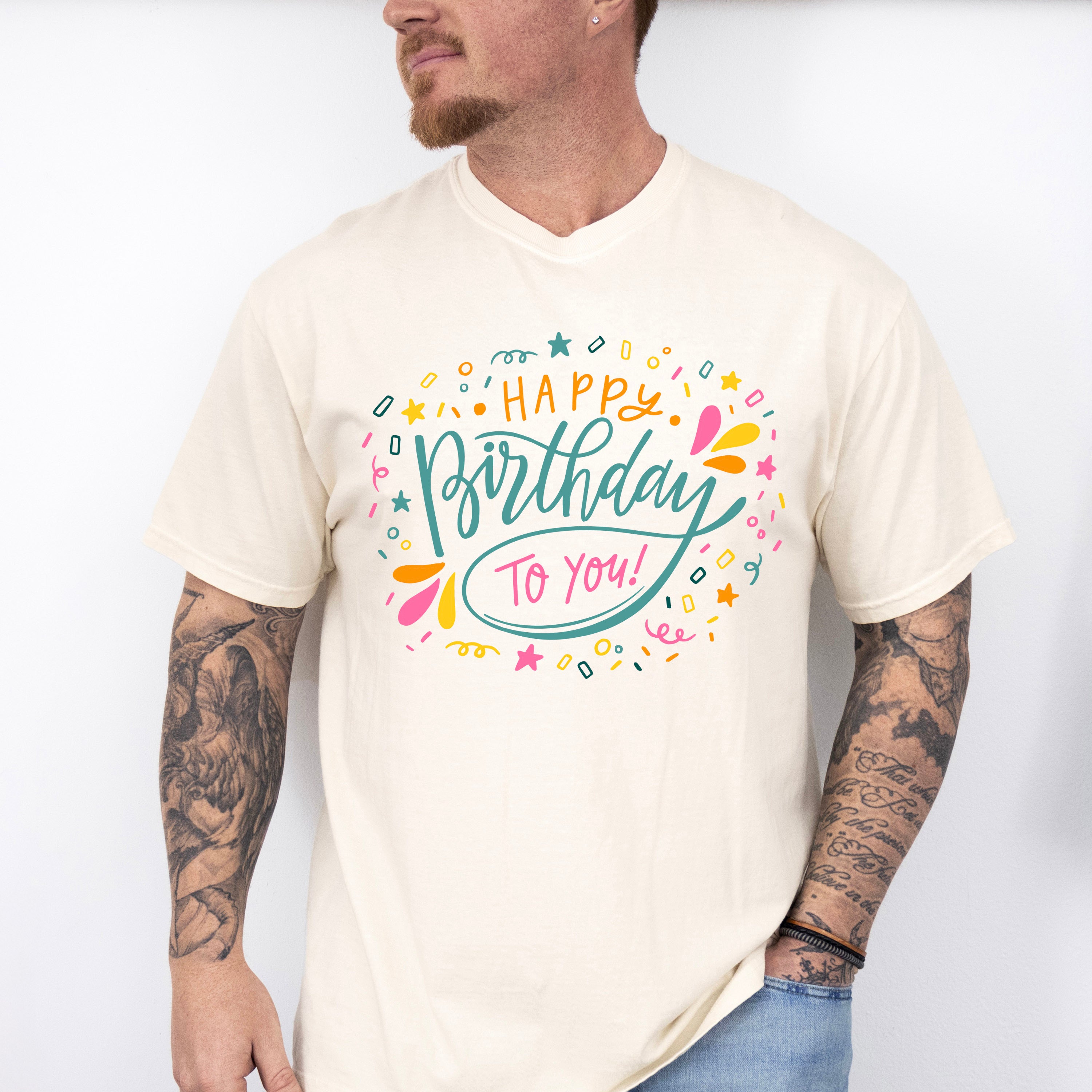 Happy Birthday To You Blue Design - Birthday Unisex Crewneck T-Shirt Sweatshirt Hoodie