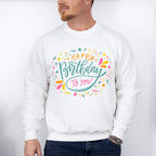 Happy Birthday To You Blue Design - Birthday Unisex Crewneck T-Shirt Sweatshirt Hoodie