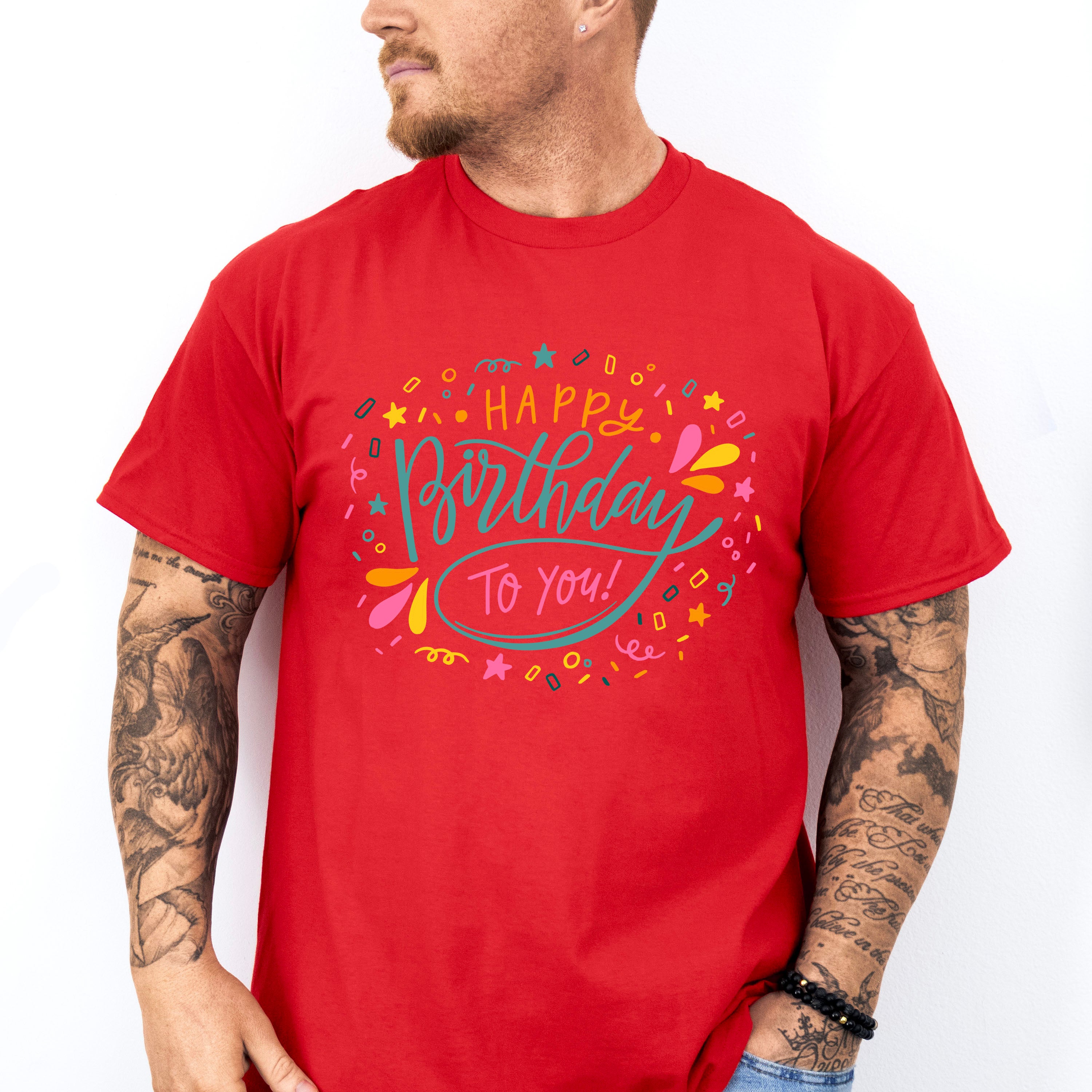 Happy Birthday To You Blue Design - Birthday Unisex Crewneck T-Shirt Sweatshirt Hoodie