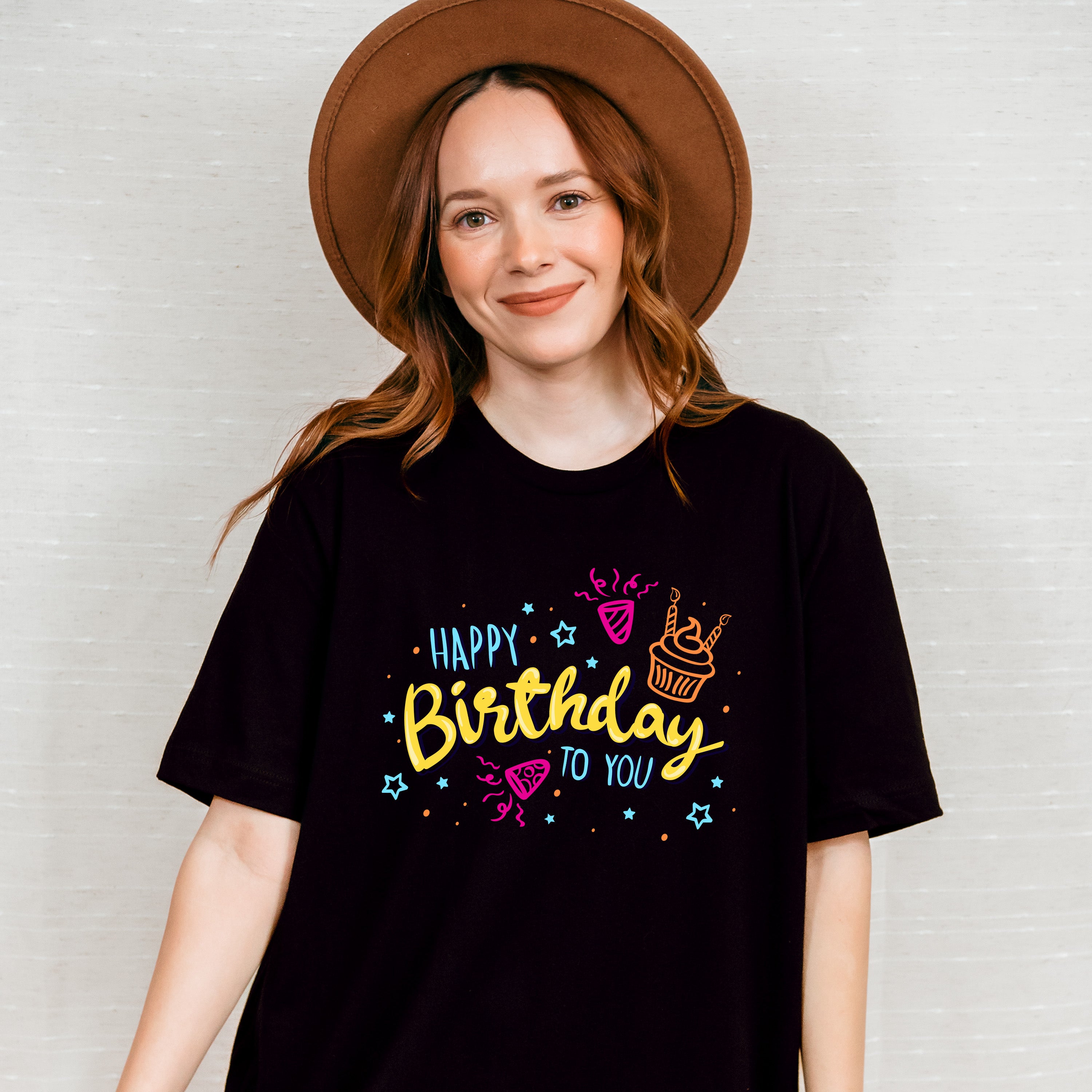 Happy Birthday To You Yellow Design - Birthday Unisex Crewneck T-Shirt Sweatshirt Hoodie