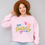Happy Birthday To You Yellow Design - Birthday Unisex Crewneck T-Shirt Sweatshirt Hoodie