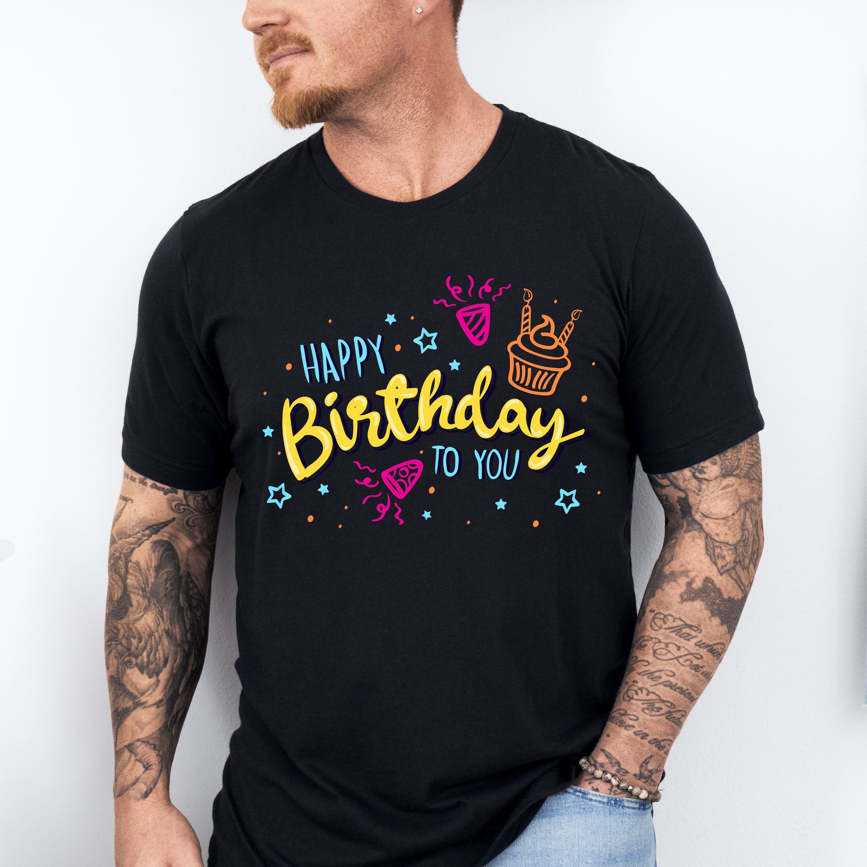 Happy Birthday To You Yellow Design - Birthday Unisex Crewneck T-Shirt Sweatshirt Hoodie