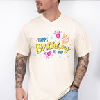 Happy Birthday To You Yellow Design - Birthday Unisex Crewneck T-Shirt Sweatshirt Hoodie