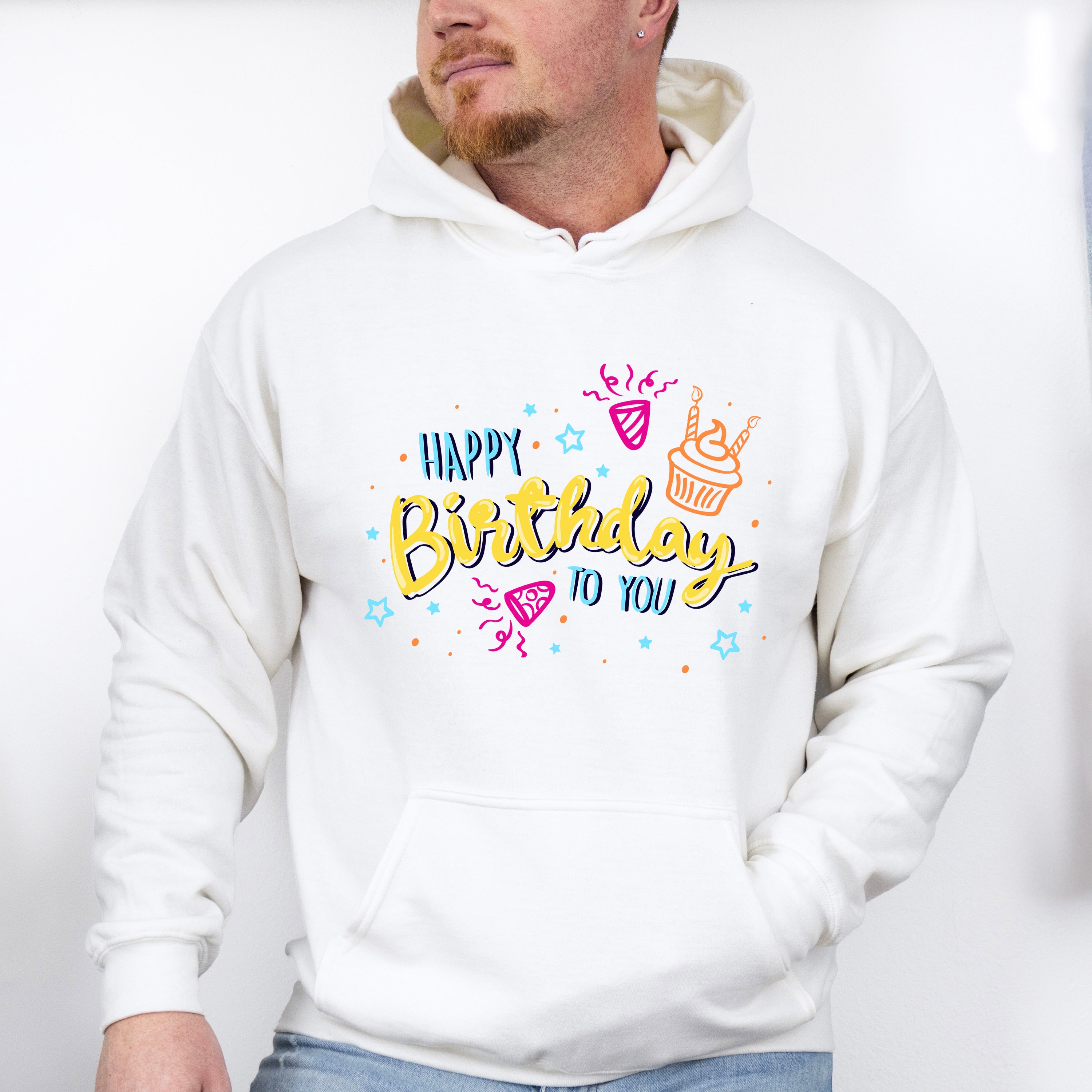 Happy Birthday To You Yellow Design - Birthday Unisex Crewneck T-Shirt Sweatshirt Hoodie