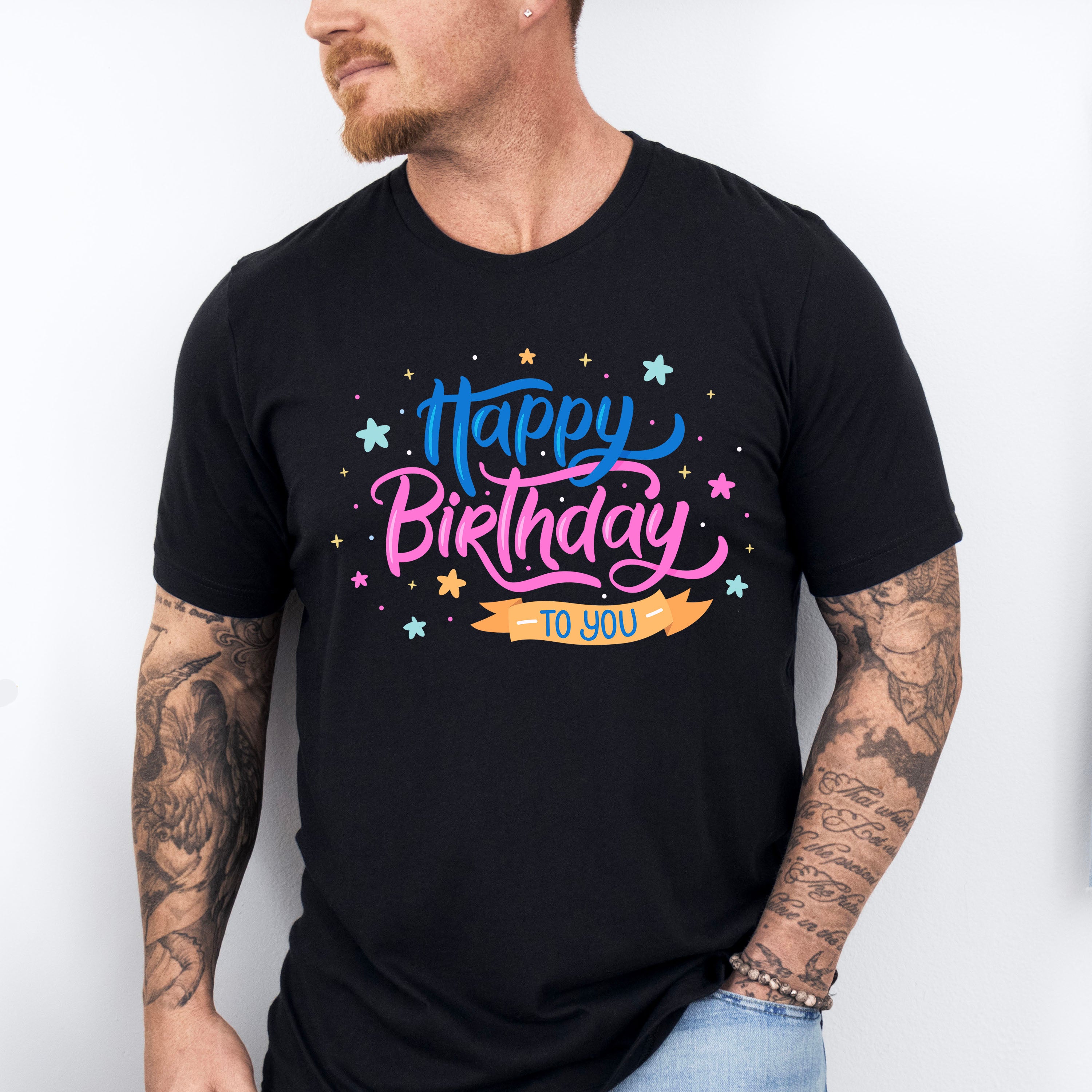 Happy Birthday To You Blue Pink - Birthday Unisex Crewneck T-Shirt Sweatshirt Hoodie