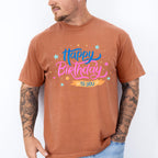 Happy Birthday To You Blue Pink - Birthday Unisex Crewneck T-Shirt Sweatshirt Hoodie