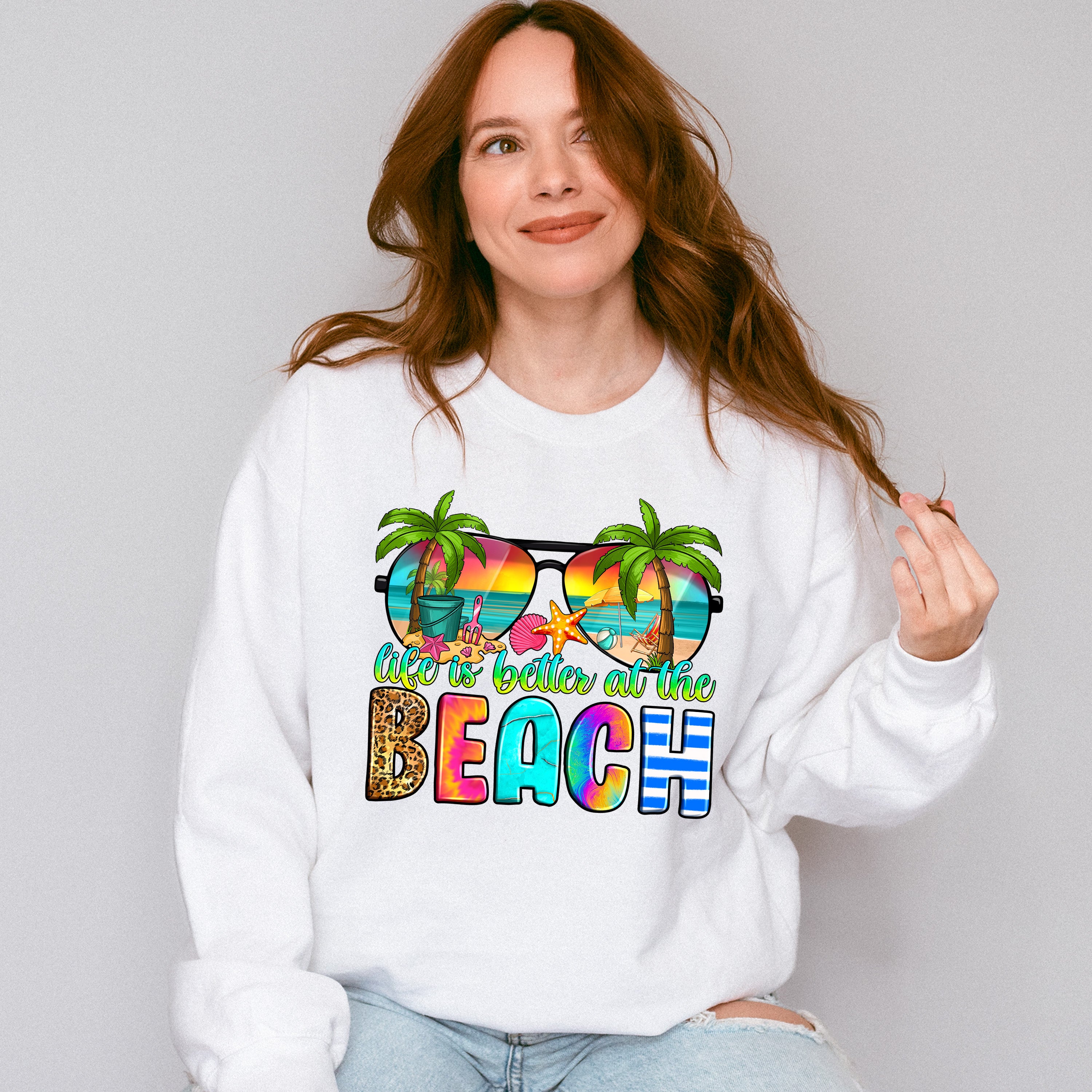 Life Is Better At The Beach - Summer Theme Unisex Crewneck T-Shirt Sweatshirt Hoodie