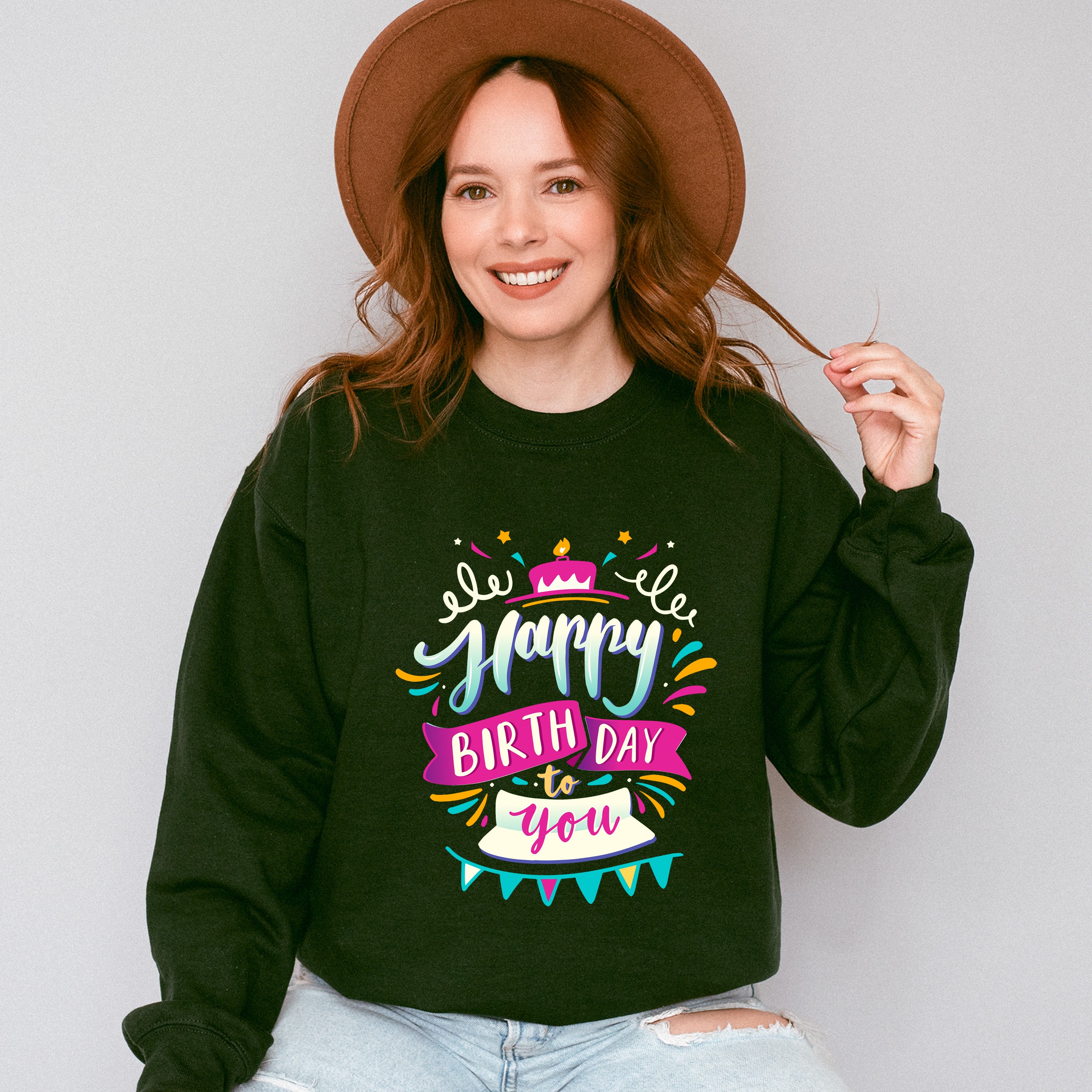 Happy Birthday To You Blue Pink - Birthday Unisex Crewneck T-Shirt Sweatshirt Hoodie
