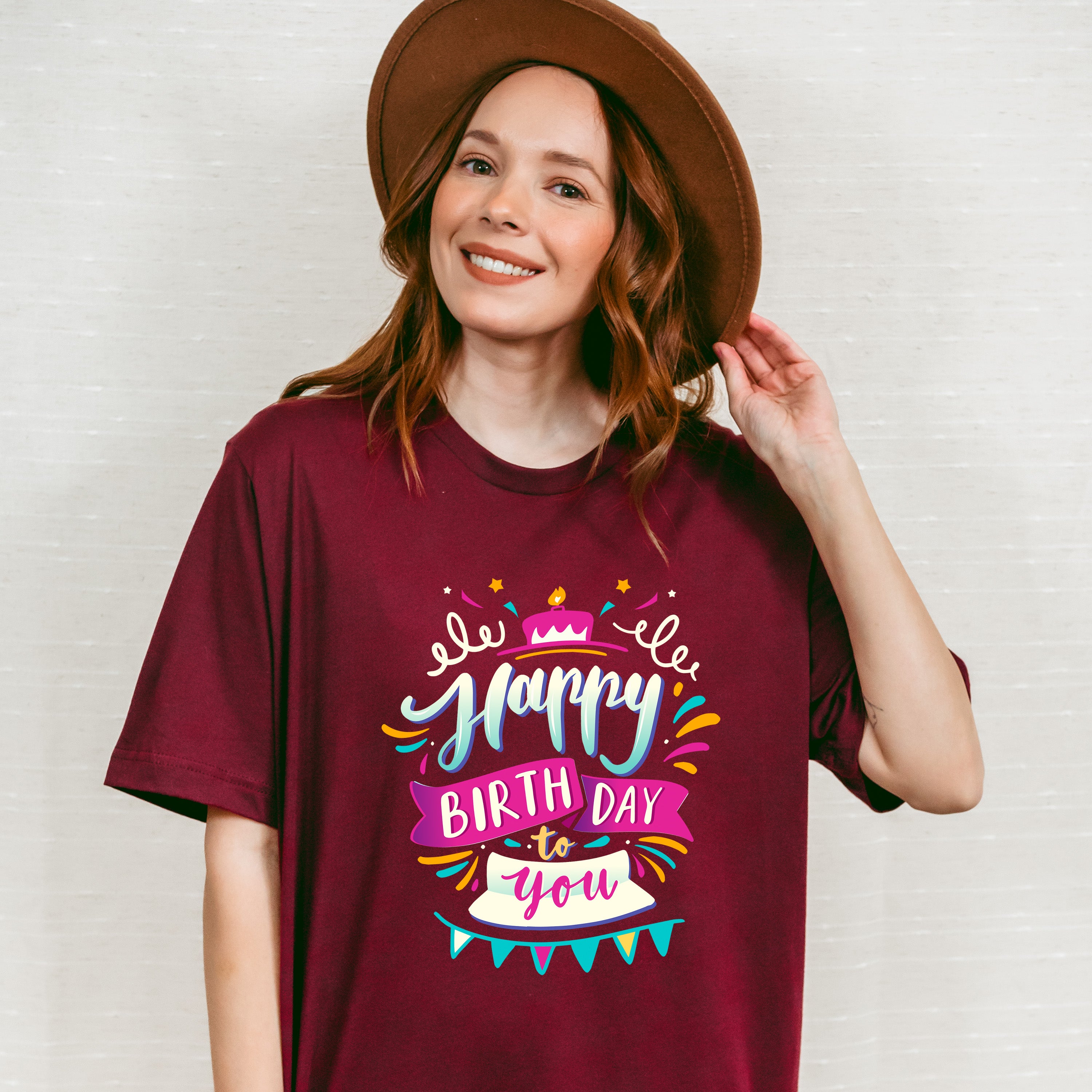 Happy Birthday To You Blue Pink - Birthday Unisex Crewneck T-Shirt Sweatshirt Hoodie