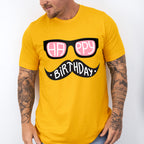 Happy Birthday Mustache Glasses - Birthday Unisex Crewneck T-Shirt Sweatshirt Hoodie
